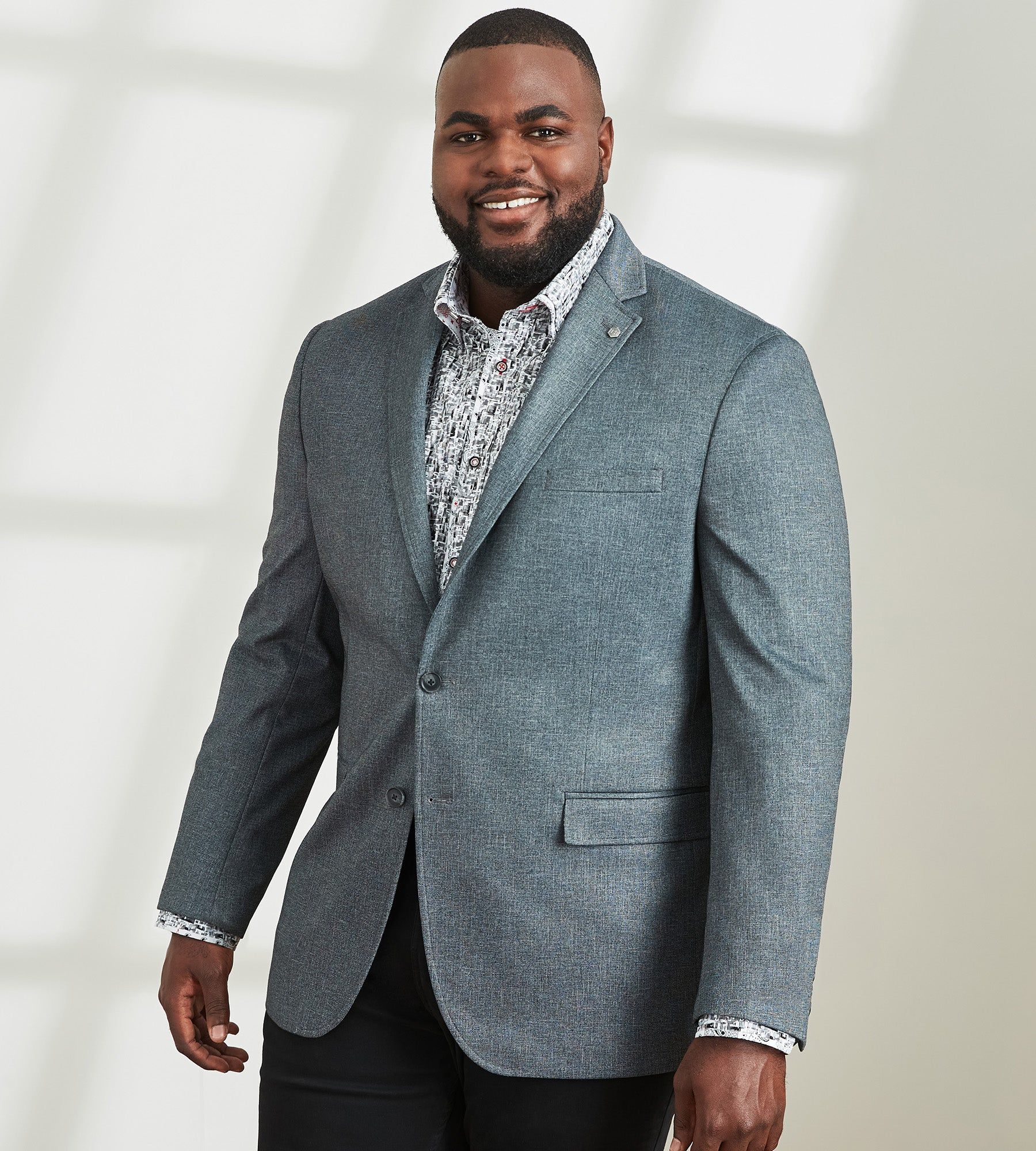 Modern Fit Tonal Knit Sport Jacket sold by Mr. Big and Tall