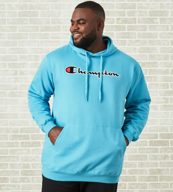 Powerblend Script Logo Hoodie sold by Mr. Big and Tall