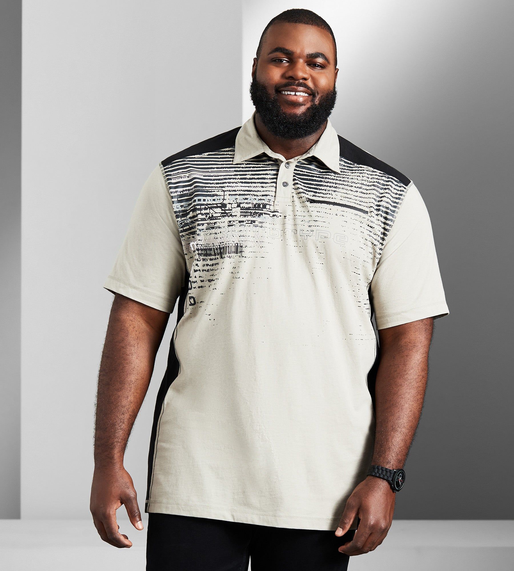 Graphic Polo sold by Mr. Big and Tall