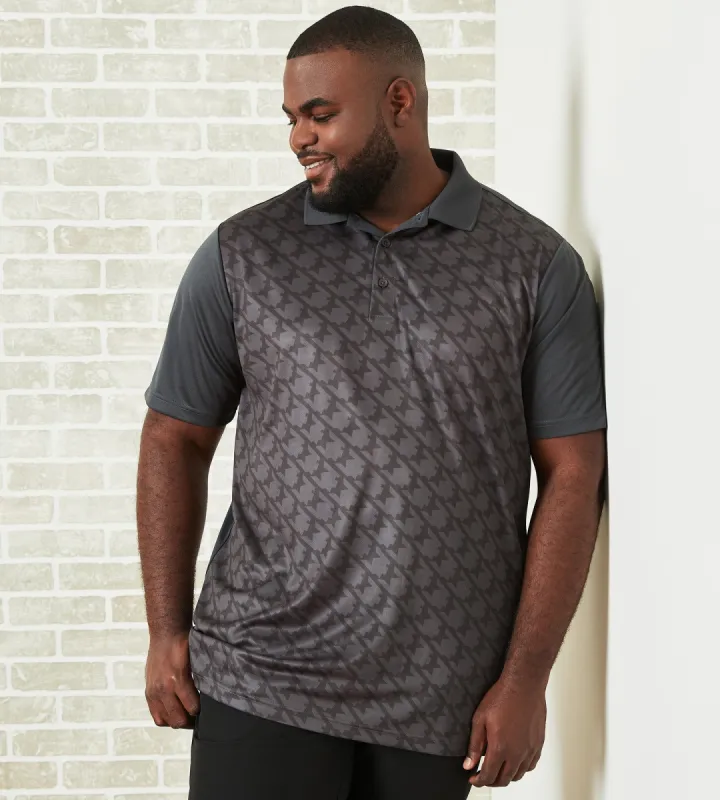 Active Graphic Houndstooth Print Polo made by Mr. Big and Tall