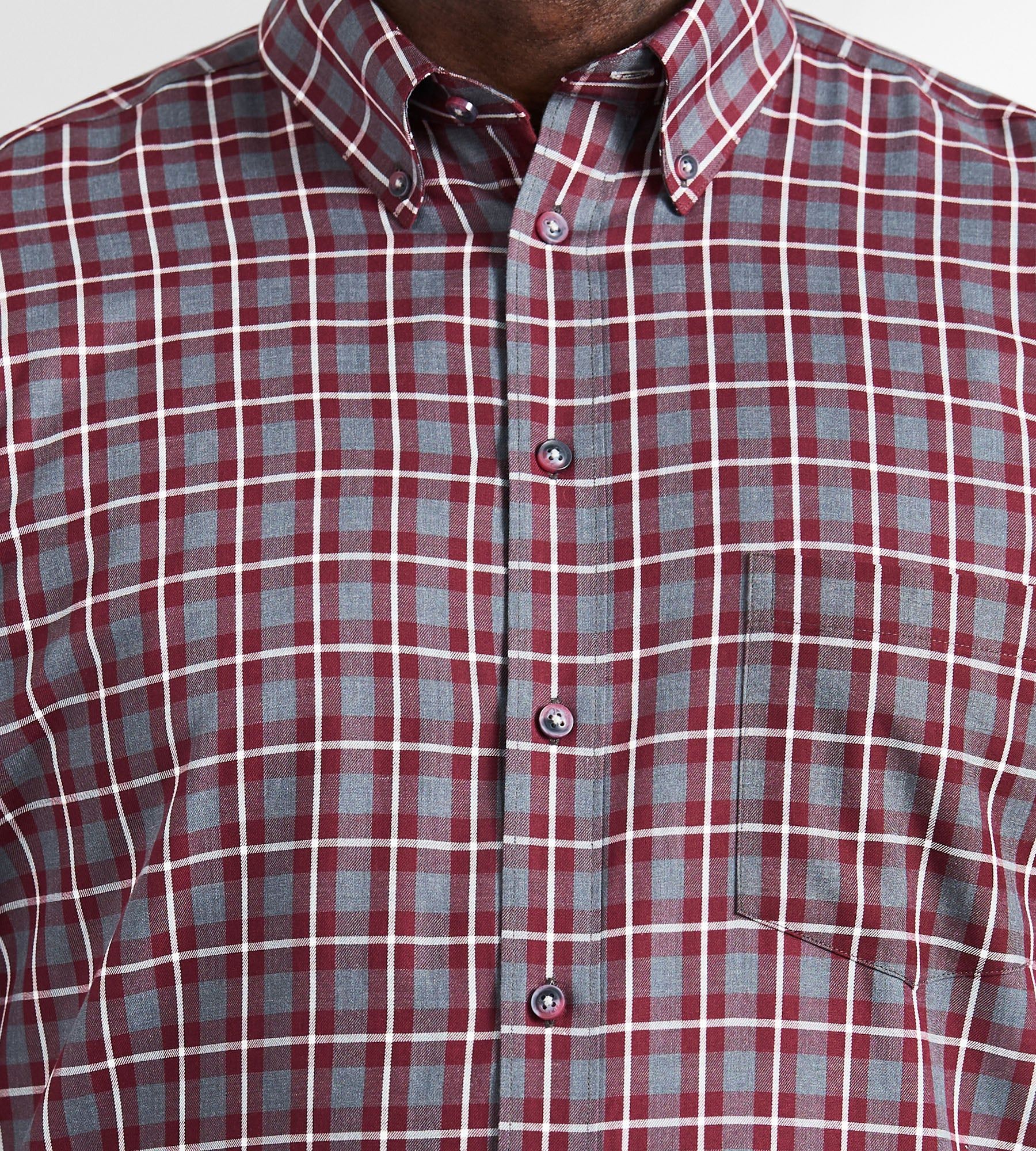 Easy Care Plaid Long Sleeve Sport Shirt sold by Mr. Big and Tall product image thumbnail 2