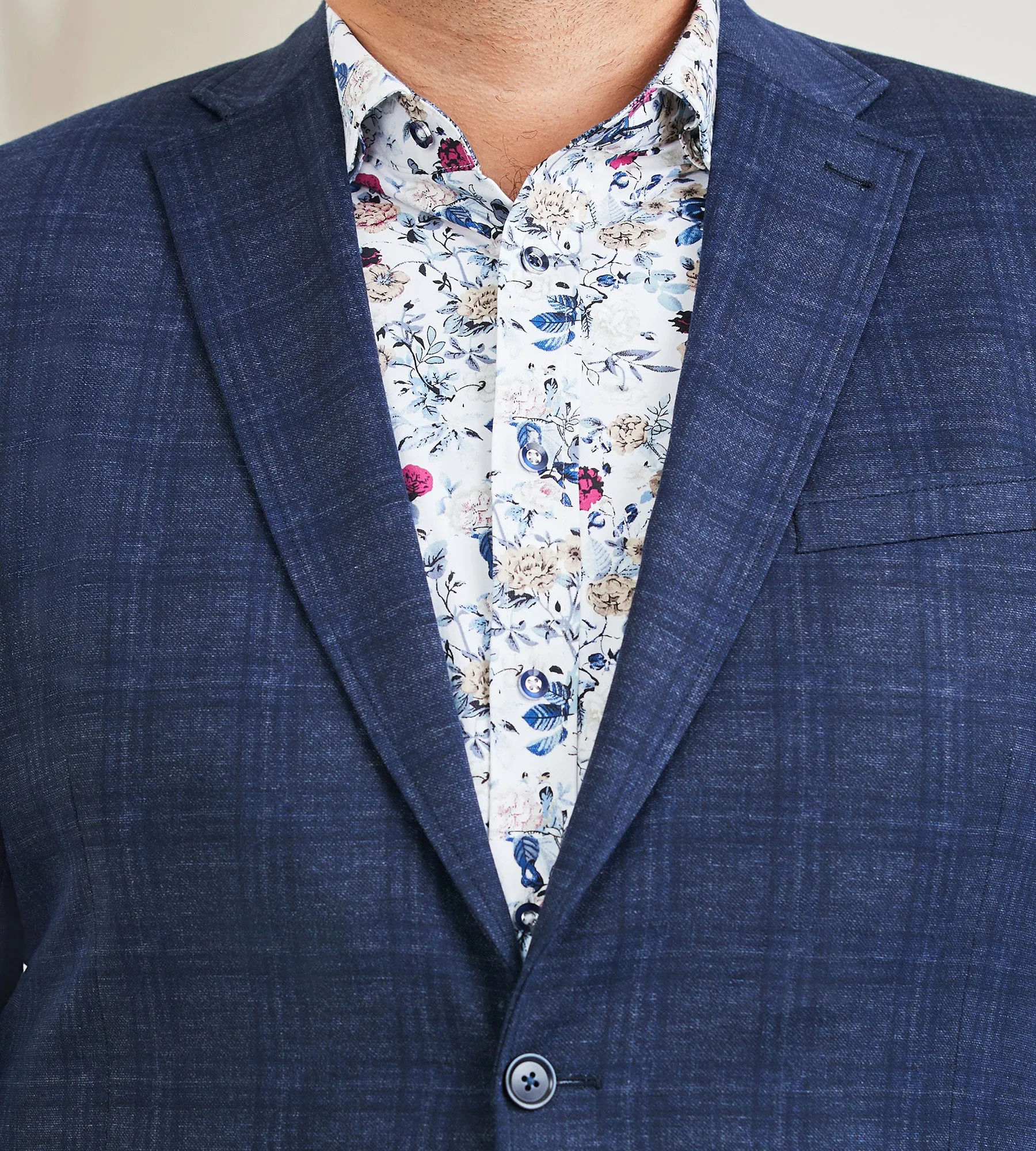 Modern Fit Plaid Knit Sport Jacket sold by Mr. Big and Tall product image thumbnail 2