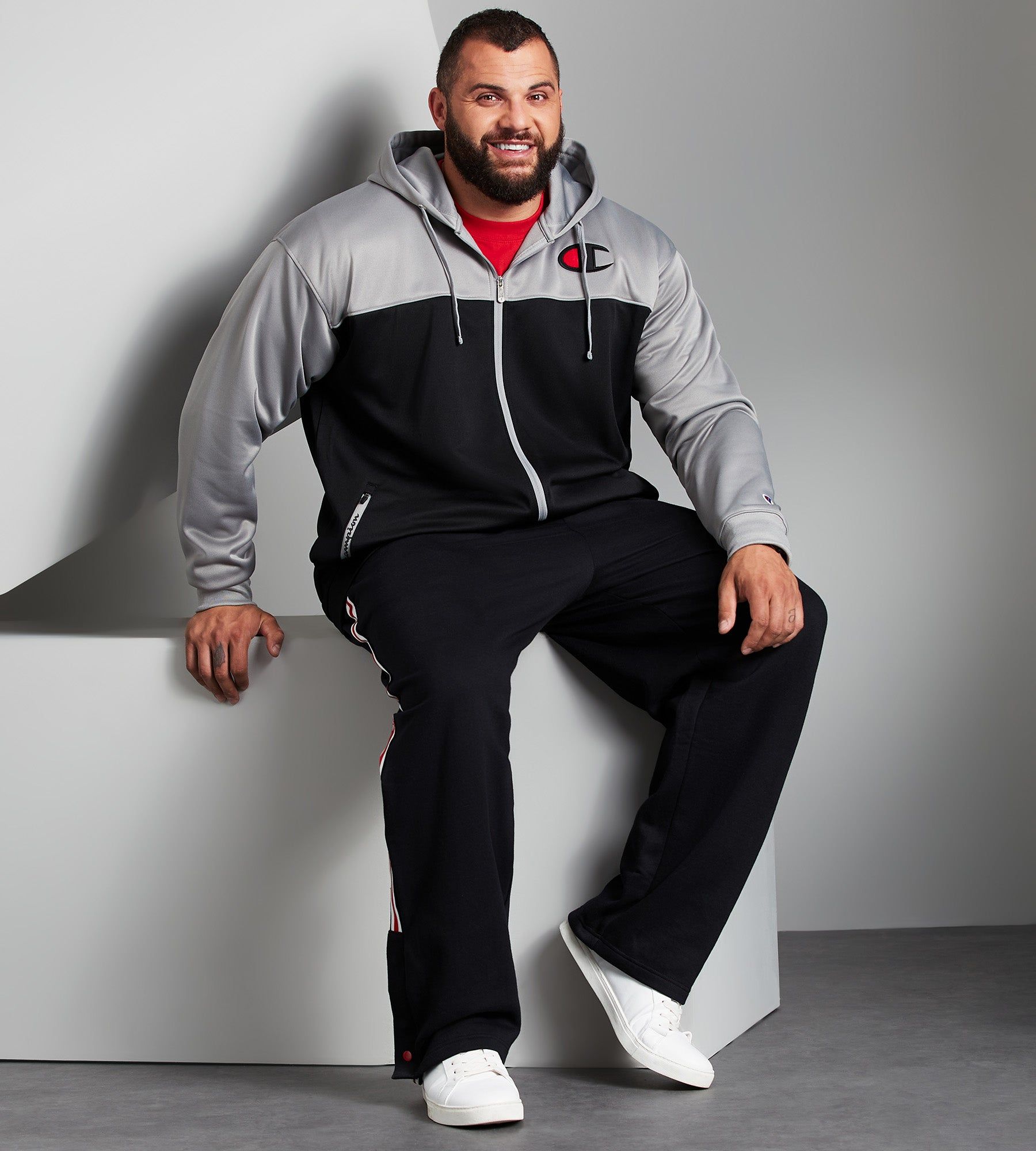 Colour-Block Hoodie sold by Mr. Big and Tall product image thumbnail 5