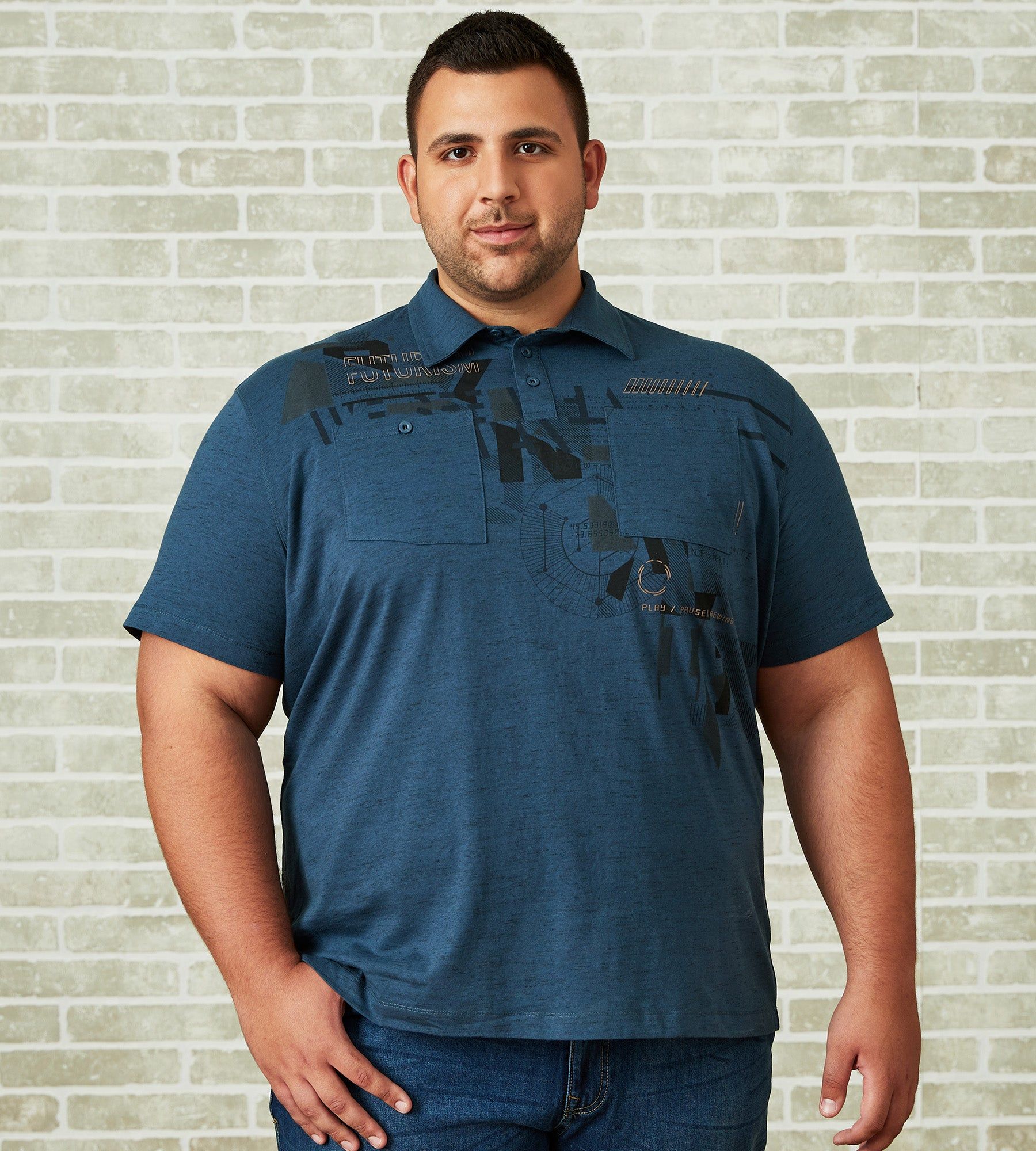 Graphic Polo Shirt sold by Mr. Big and Tall product image thumbnail 3