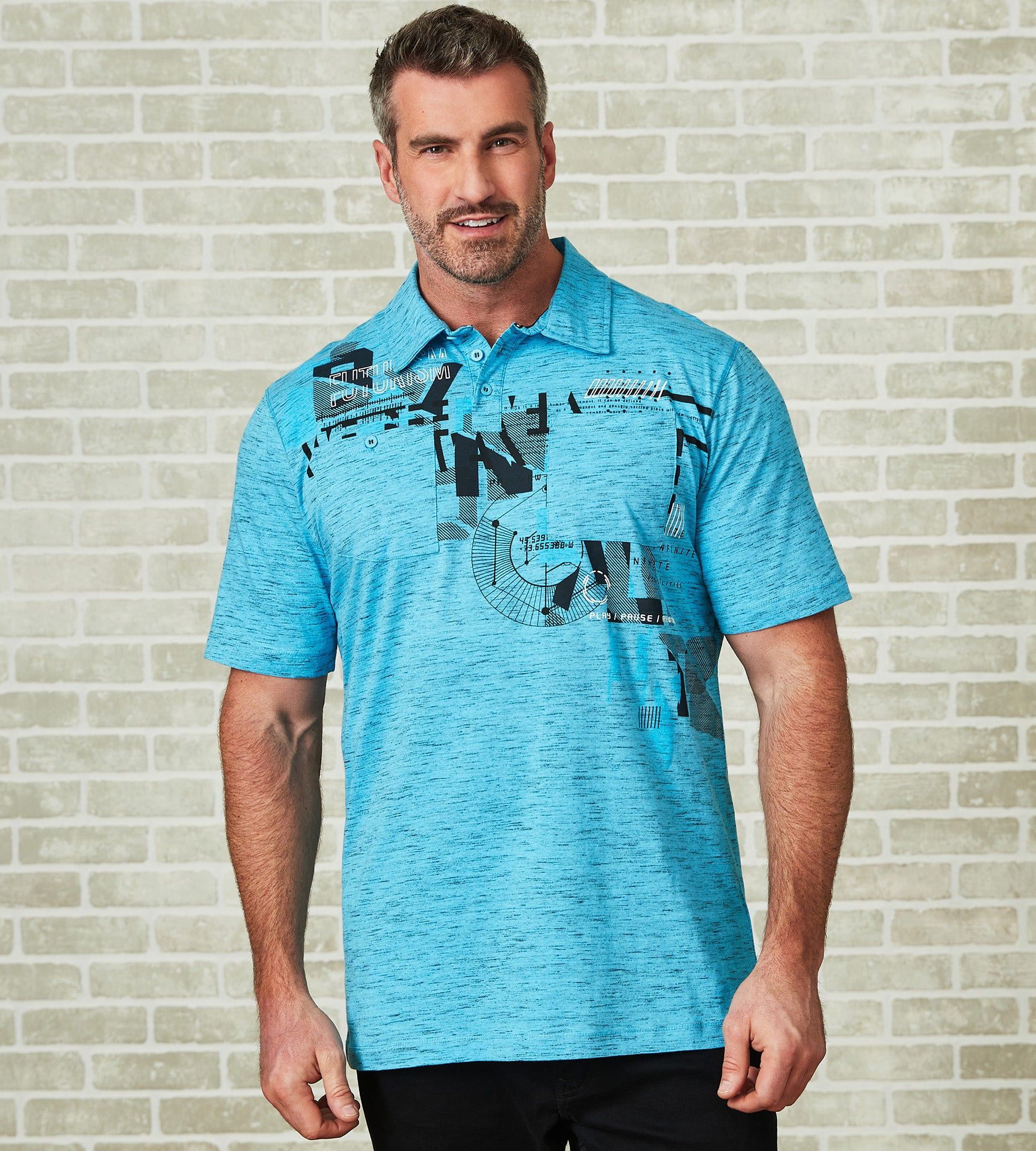 Graphic Polo Shirt sold by Mr. Big and Tall product image thumbnail 5