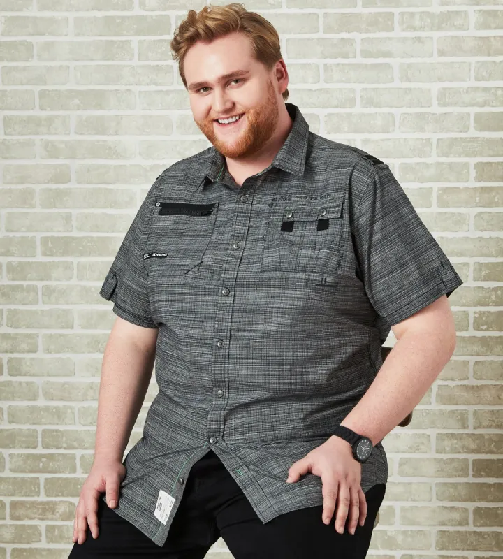 Tonal Textured Short Sleeve Sport Shirt sold by Mr. Big and Tall