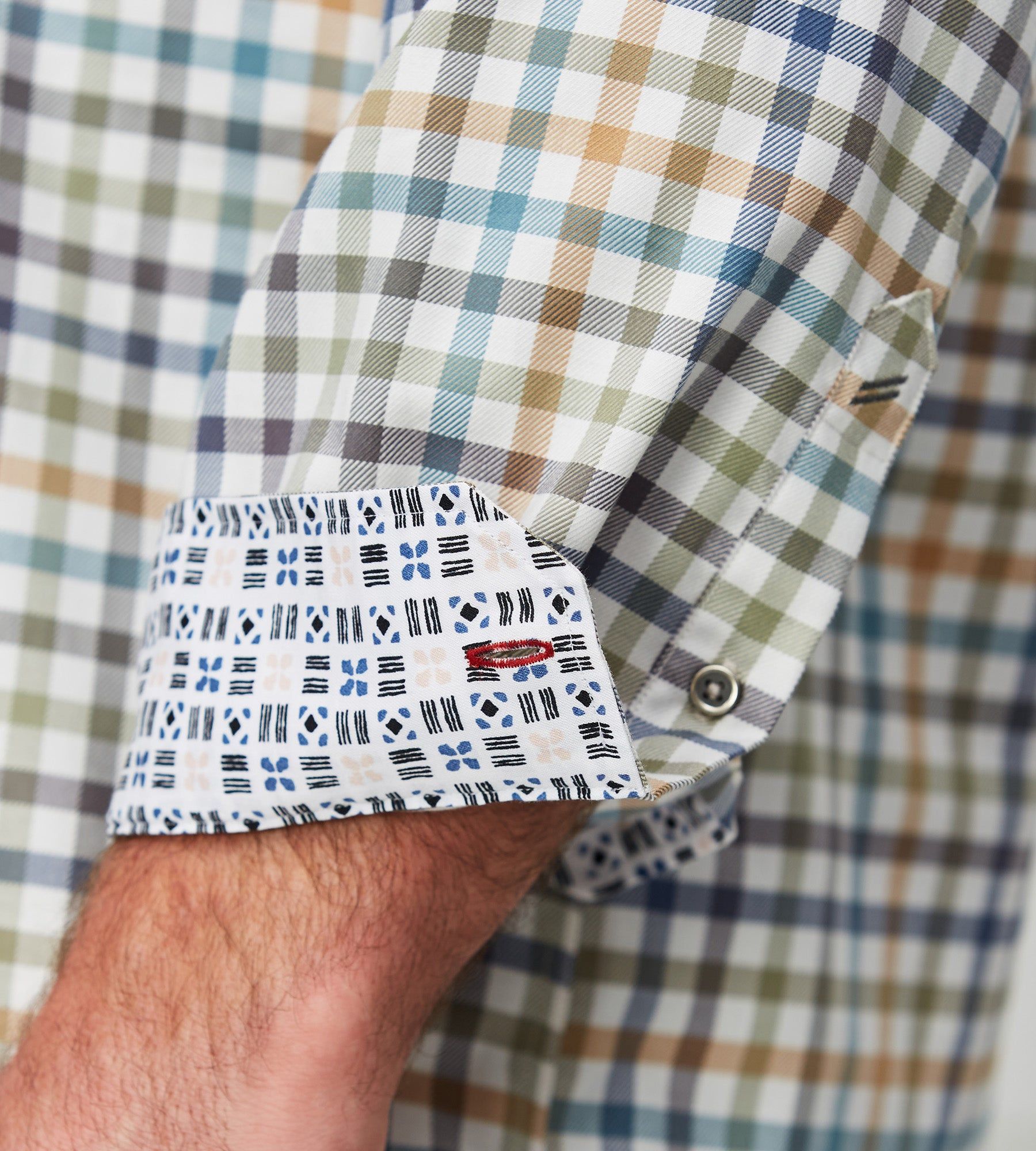 Non-Iron Check Long Sleeve Sport Shirt sold by Mr. Big and Tall product image thumbnail 4