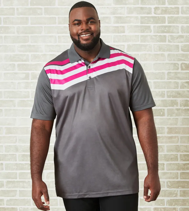 Active Zig Zag Print Polo sold by Mr. Big and Tall