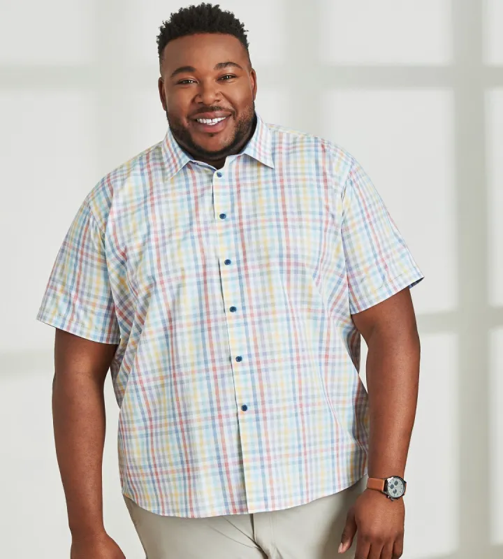 Easy Care Gingham Short Sleeve Sport Shirt sold by Mr. Big and Tall