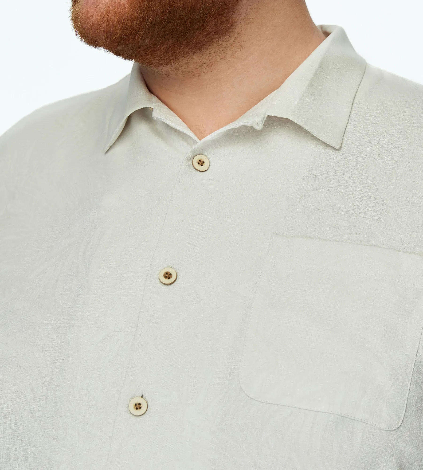 Tropic Isles Tonal Jacquard Short Sleeve Casual Shirt sold by Mr. Big and Tall product image thumbnail 4