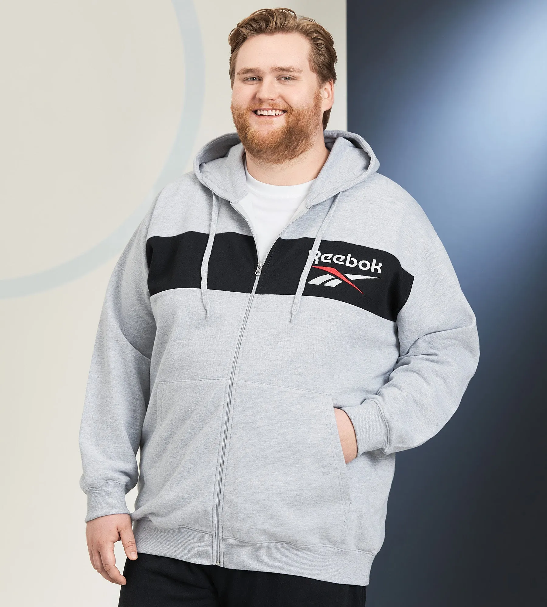 Contrast Chest Full Zip Hoodie sold by Mr. Big and Tall
