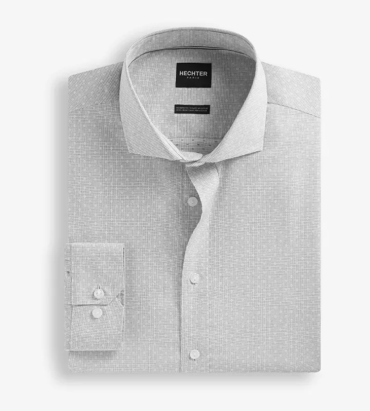 Modern Fit Non-Iron Cross Print Dress Shirt sold by Mr. Big and Tall