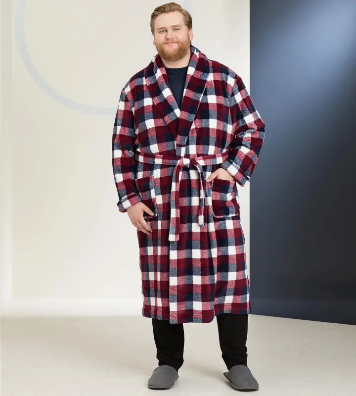 Check Plush Robe sold by Mr. Big and Tall
