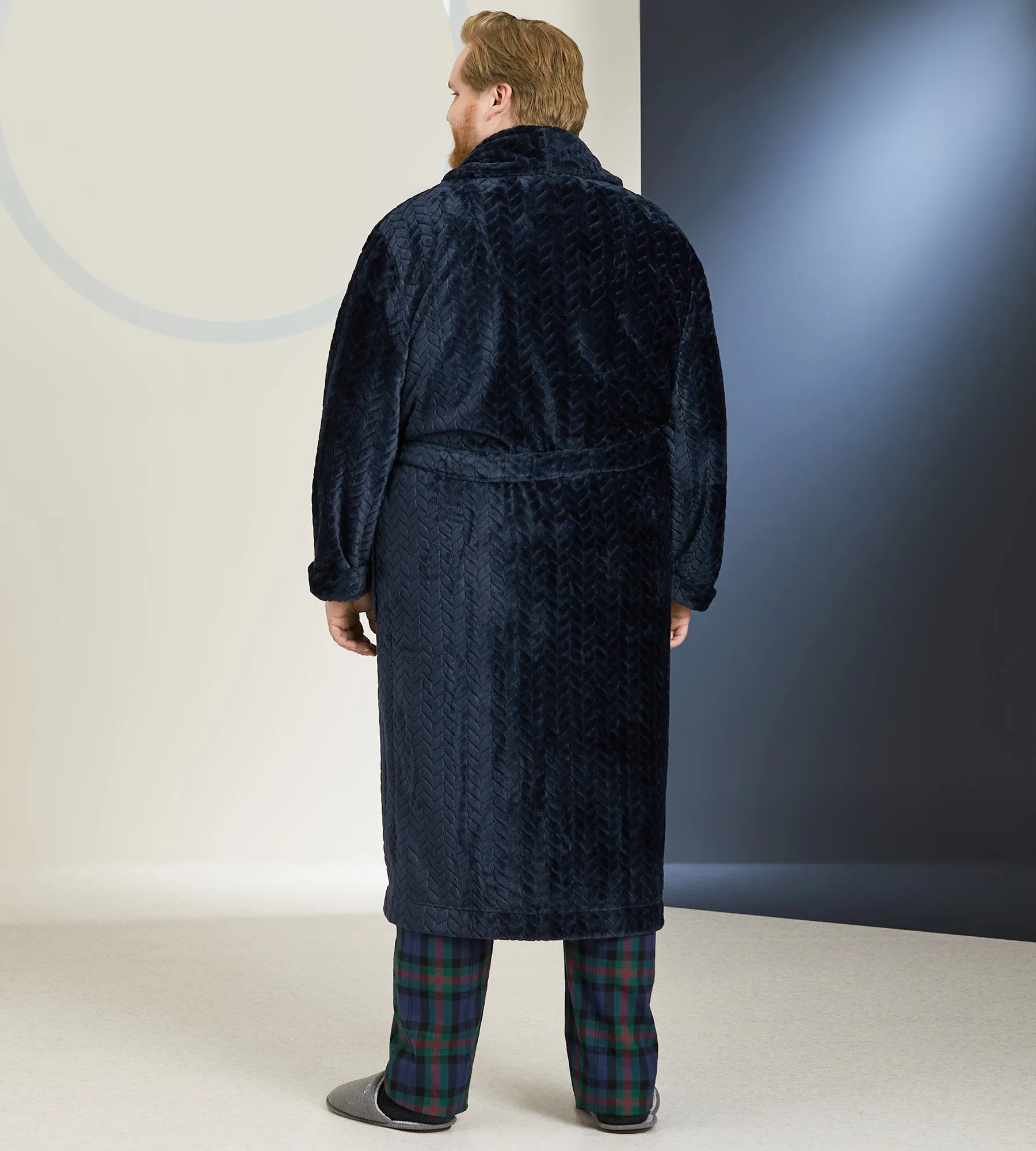 Solid Embossed Plush Robe sold by Mr. Big and Tall product image thumbnail 3