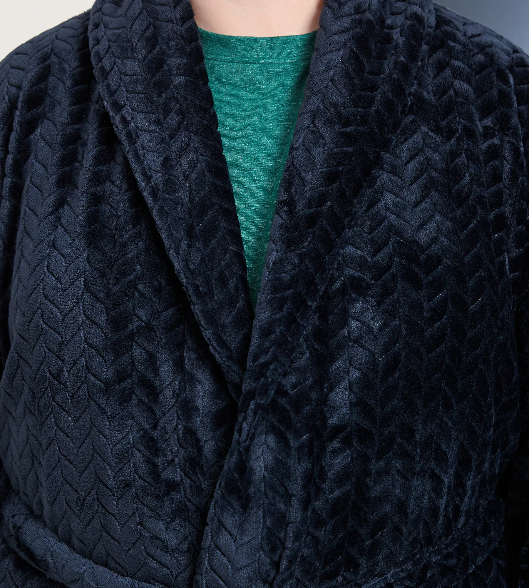 Solid Embossed Plush Robe sold by Mr. Big and Tall product image thumbnail 2