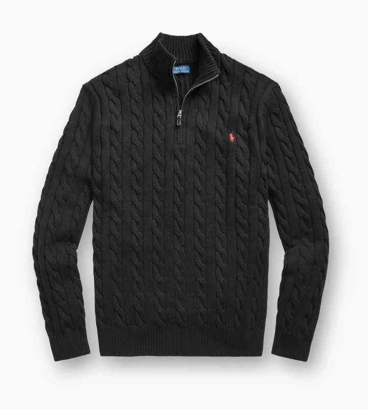 Cable-Knit 1/4 Zip Sweater sold by Mr. Big and Tall