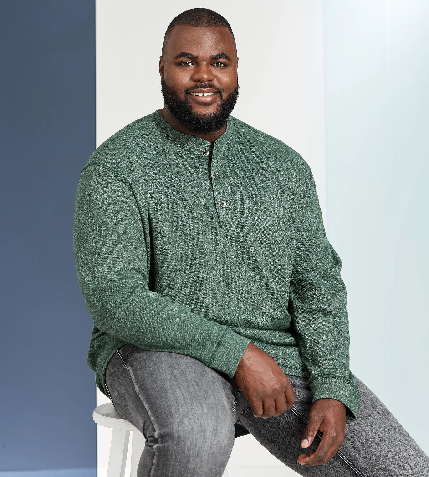 Long Sleeve Waffle Henley sold by Mr. Big and Tall product image thumbnail 5