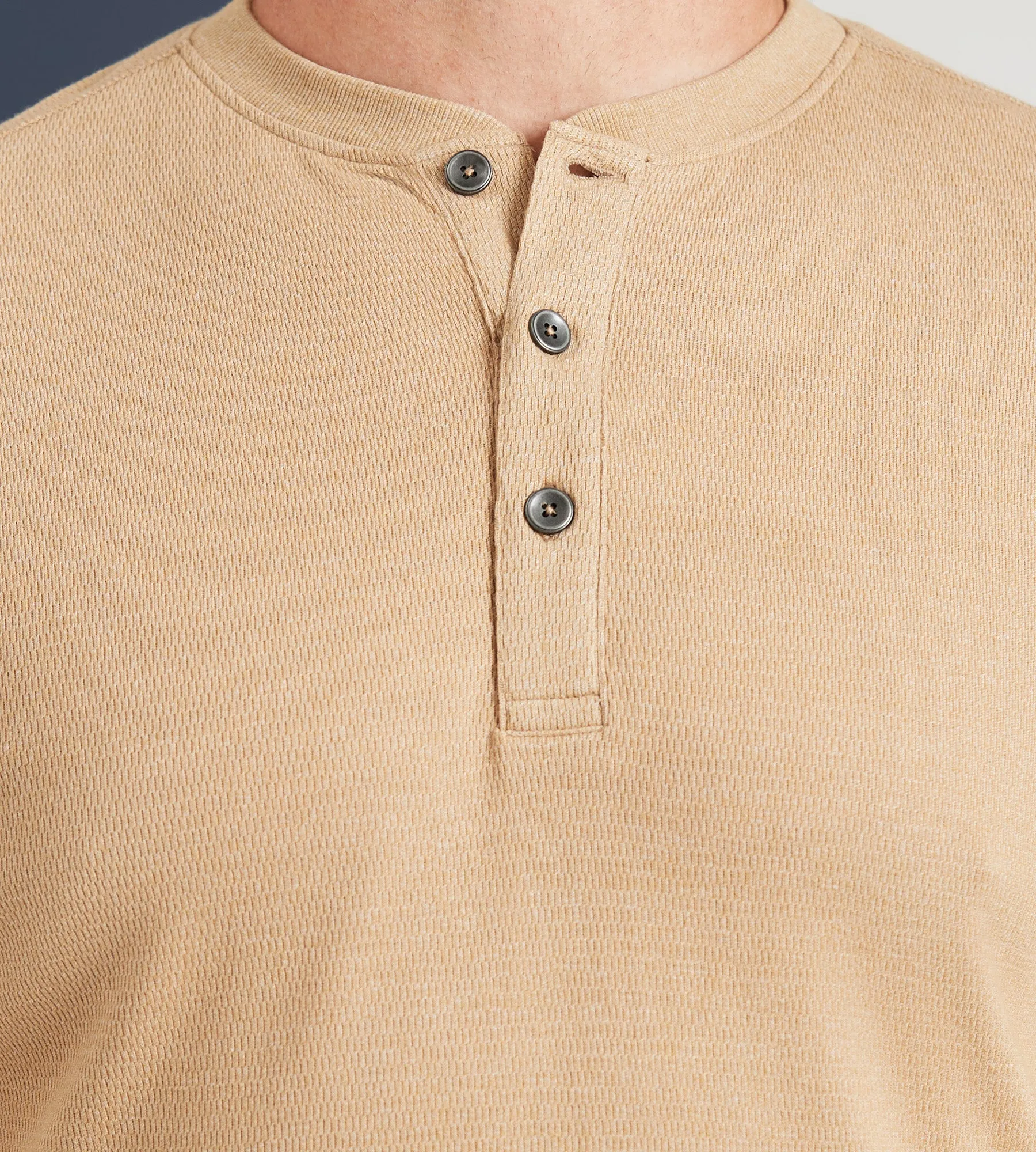Long Sleeve Waffle Henley sold by Mr. Big and Tall product image thumbnail 4