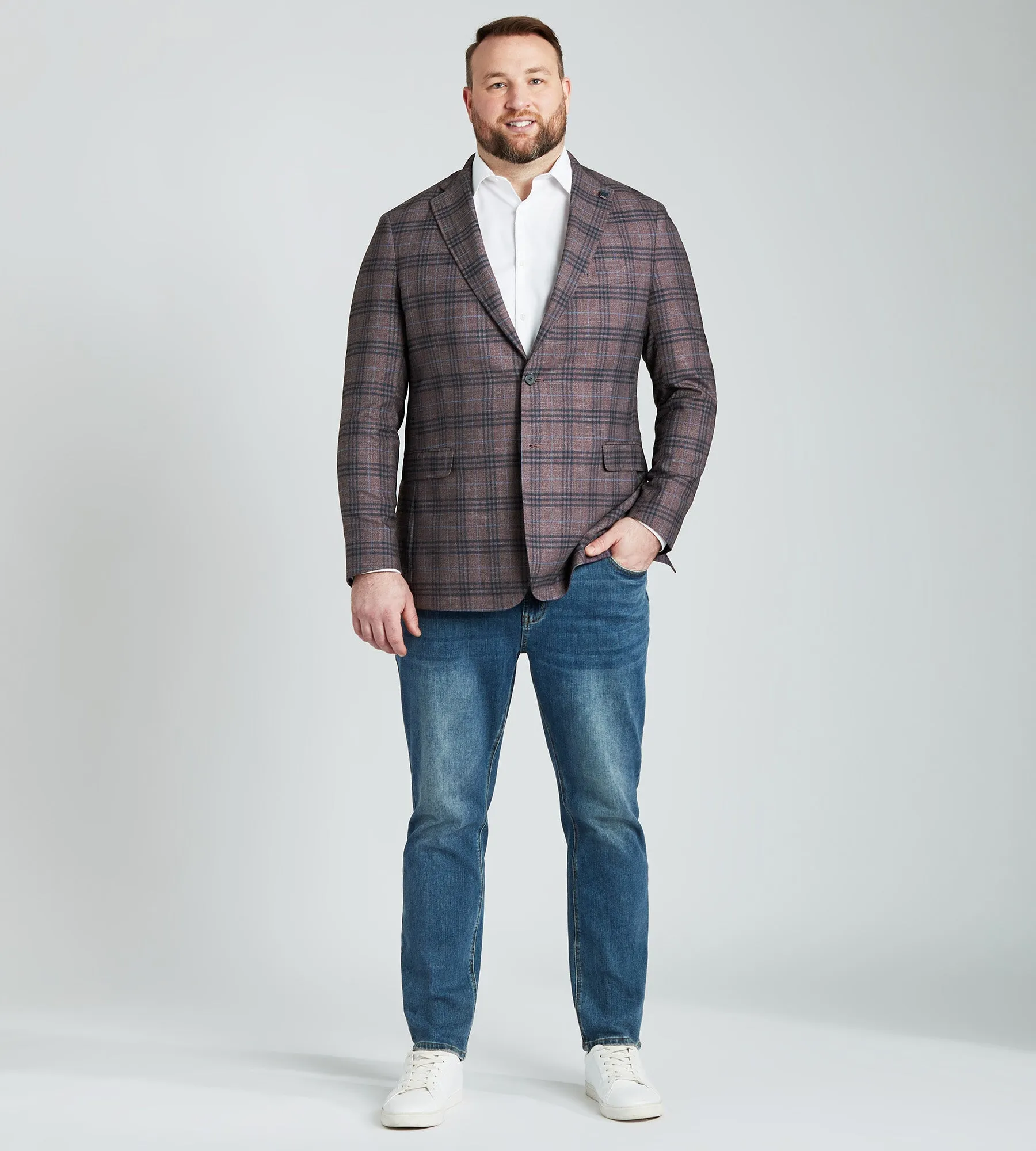 Modern Fit Plaid Woven Sport Jacket sold by Mr. Big and Tall product image thumbnail 2