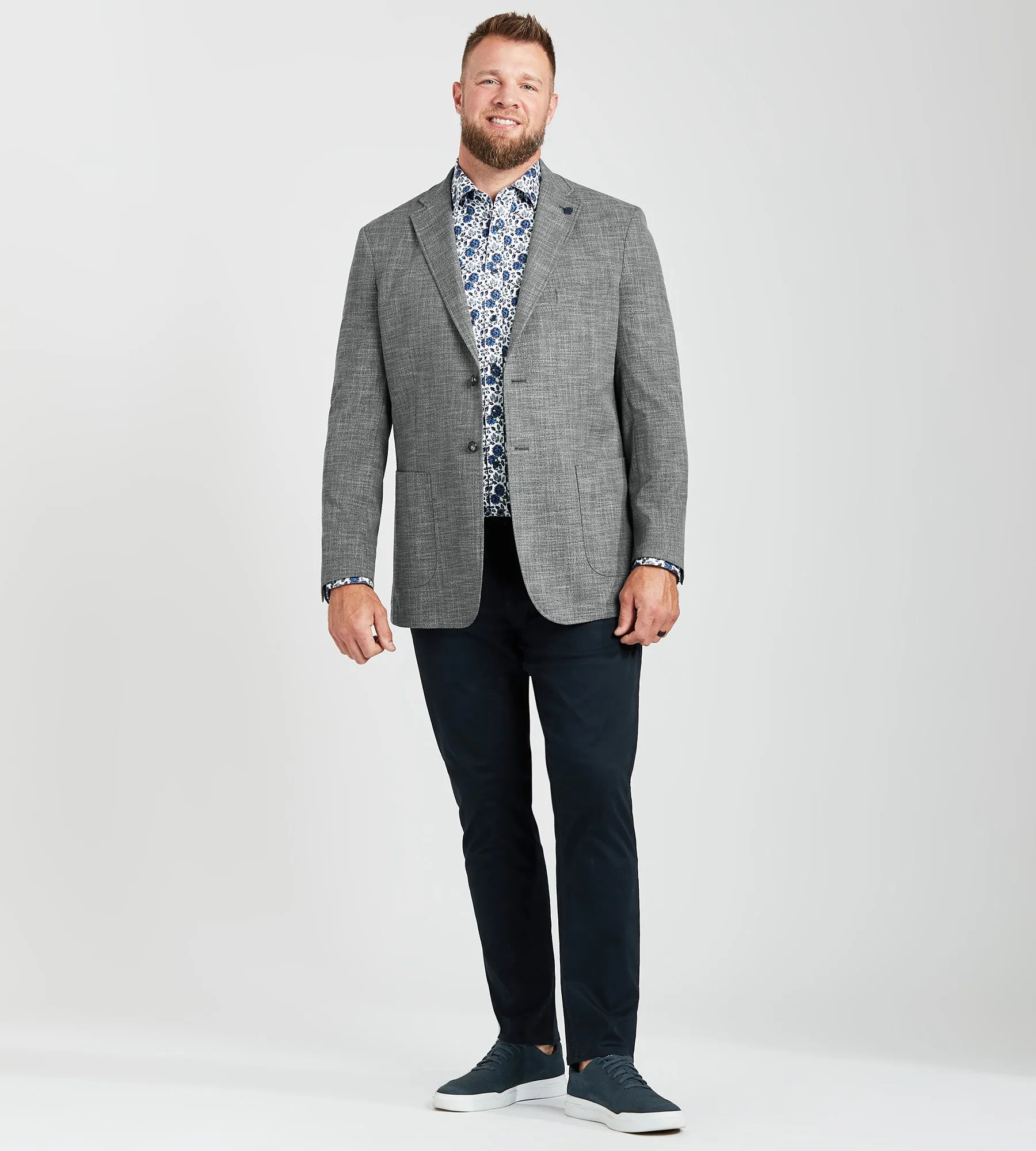 Modern Fit Solid Woven Sport Jacket sold by Mr. Big and Tall product image thumbnail 3