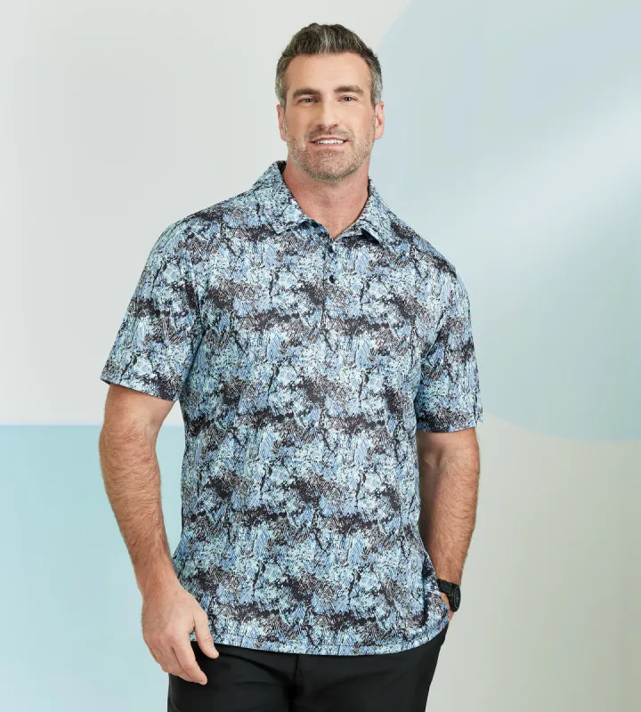 Active Ice Print Polo sold by Mr. Big and Tall
