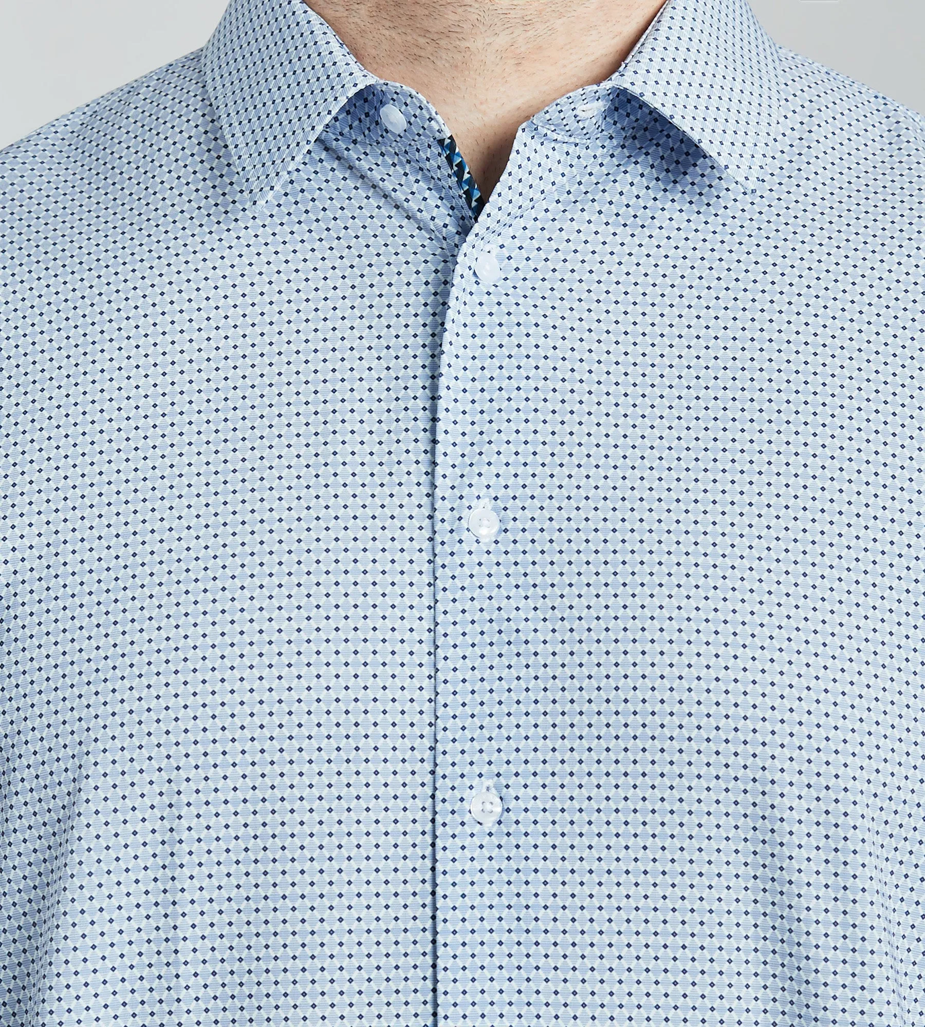 Allover Diamond Print Sport Shirt sold by Mr. Big and Tall product image thumbnail 2