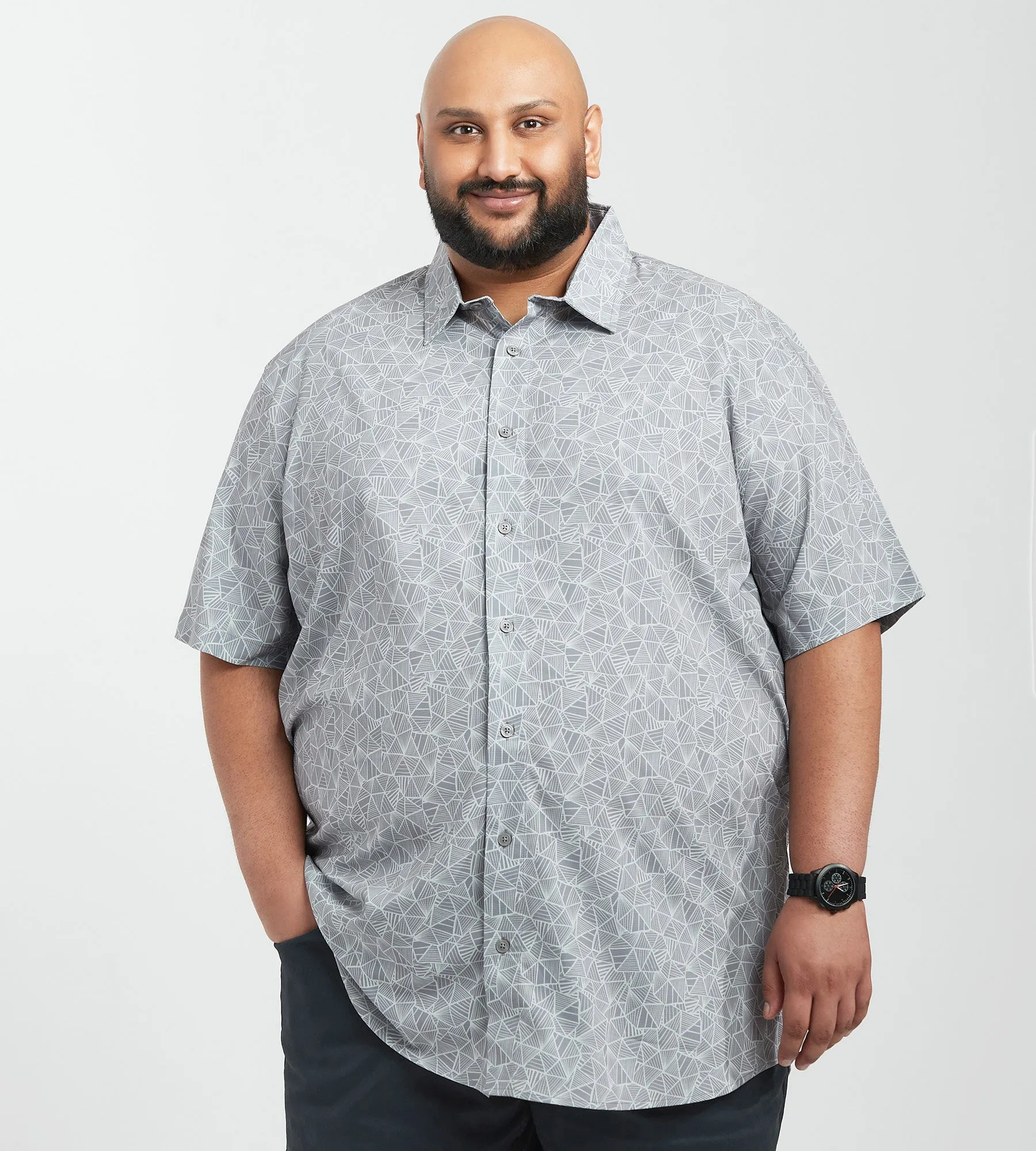 Allover Geo Print Sport Shirt sold by Mr. Big and Tall