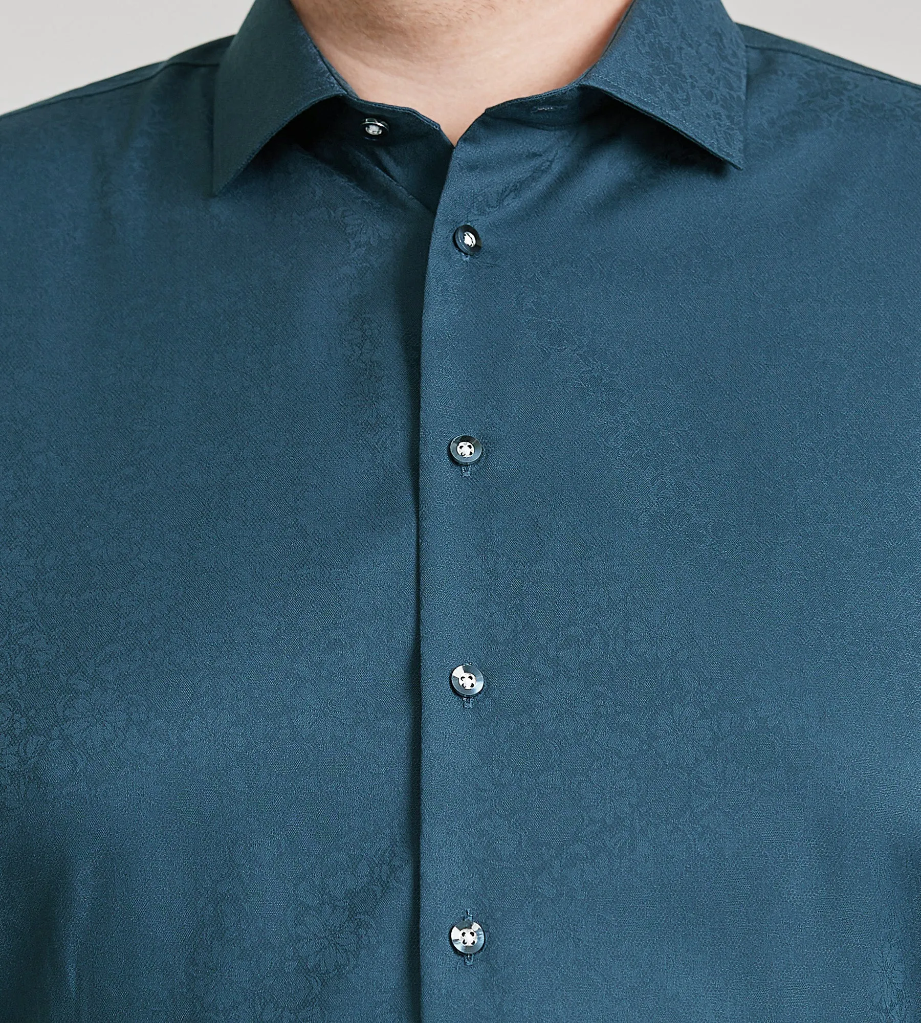 Short Sleeve Tonal Jacquard Casual Shirt sold by Mr. Big and Tall product image thumbnail 3