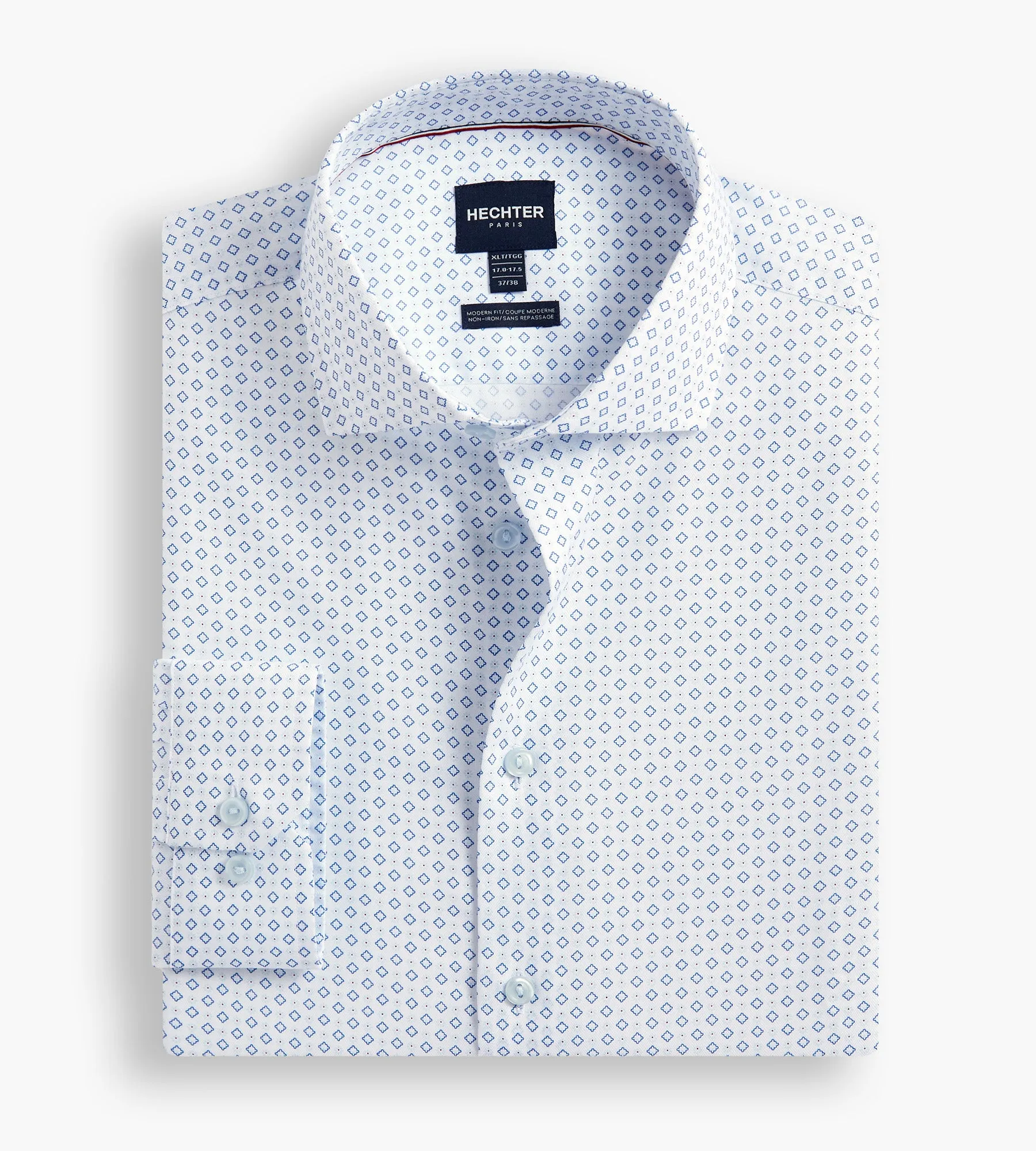 Modern Fit Non-Iron Geo Print Dress Shirt sold by Mr. Big and Tall