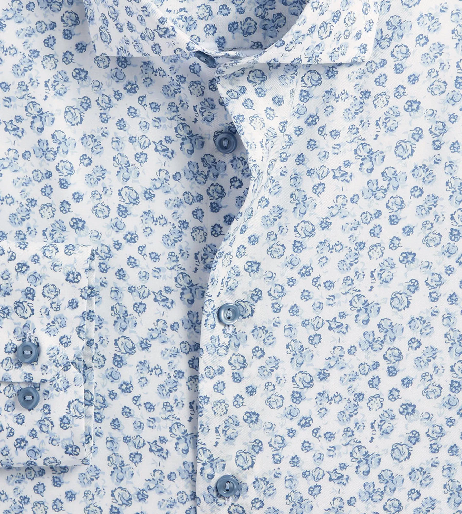 Modern Fit Non-Iron Floral Print Dress Shirt sold by Mr. Big and Tall product image thumbnail 2