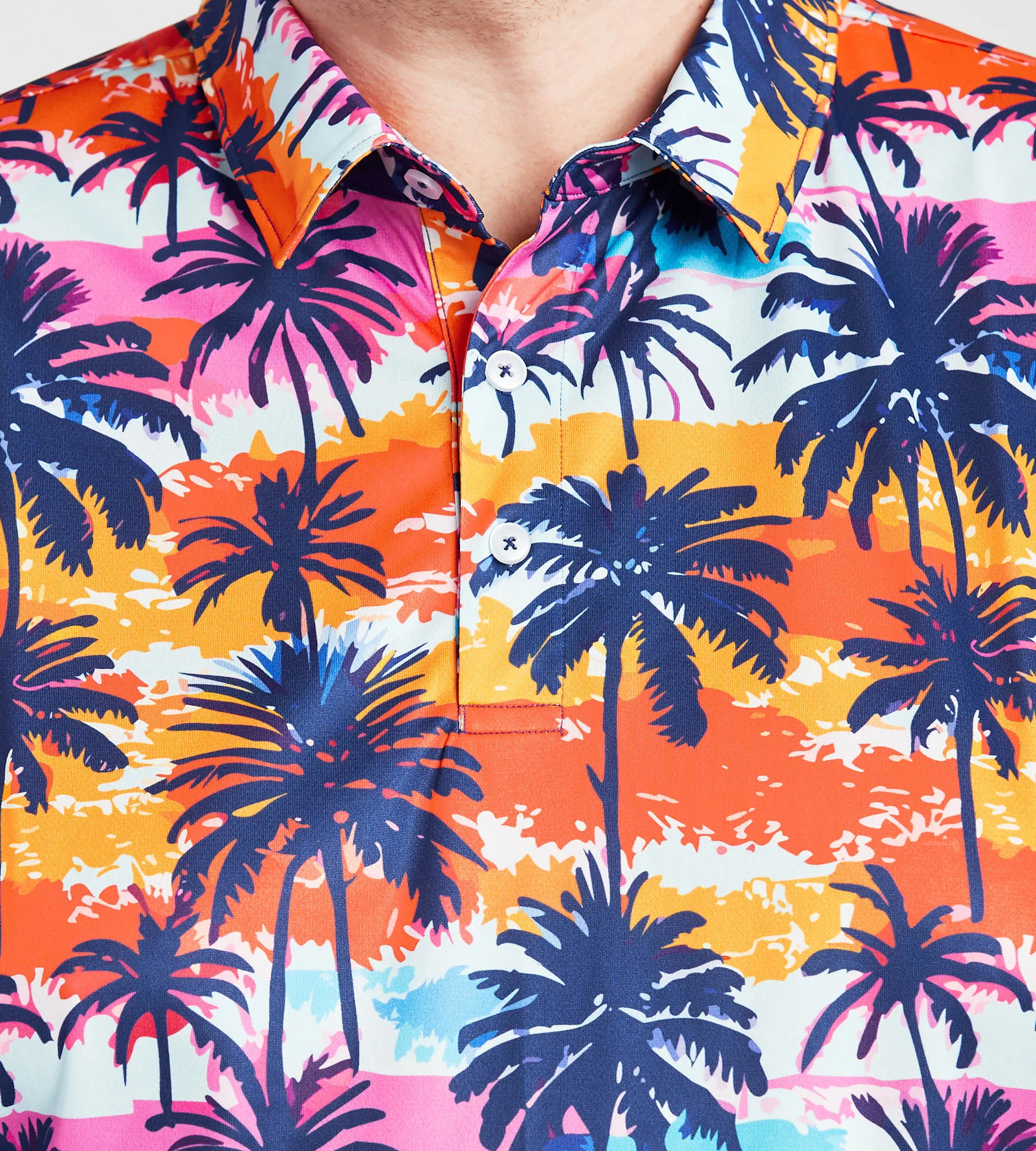 Tropical Palm Print Polo sold by Mr. Big and Tall product image thumbnail 2