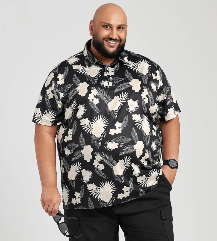 Contrast Floral Print Polo sold by Mr. Big and Tall