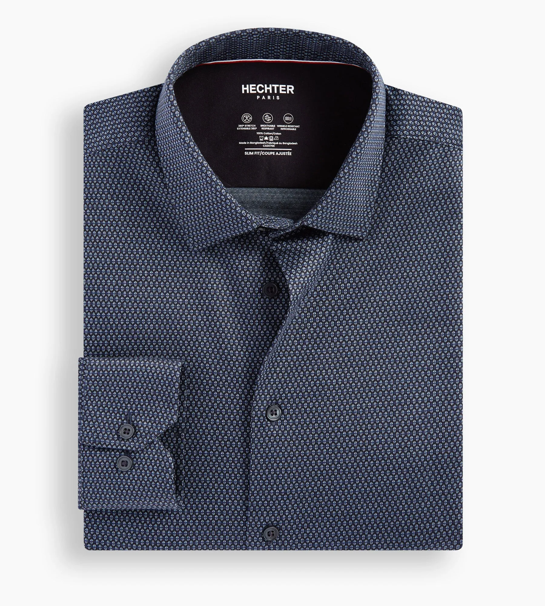 Modern Fit 360 Stretch Knit Non-Iron Jacquard Print Dress Shirt sold by Mr. Big and Tall