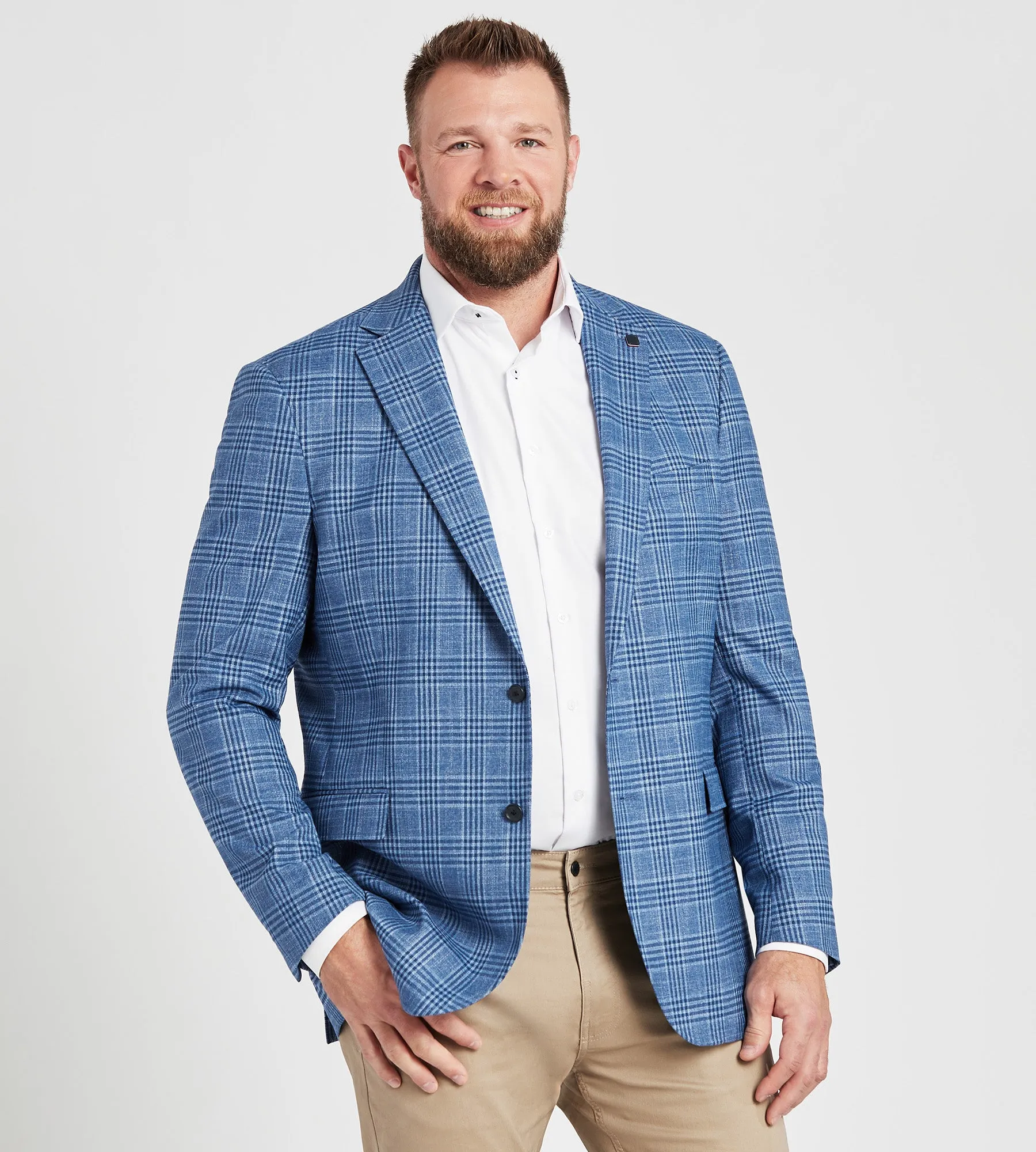 Modern Fit Plaid Woven Sport Jacket sold by Mr. Big and Tall