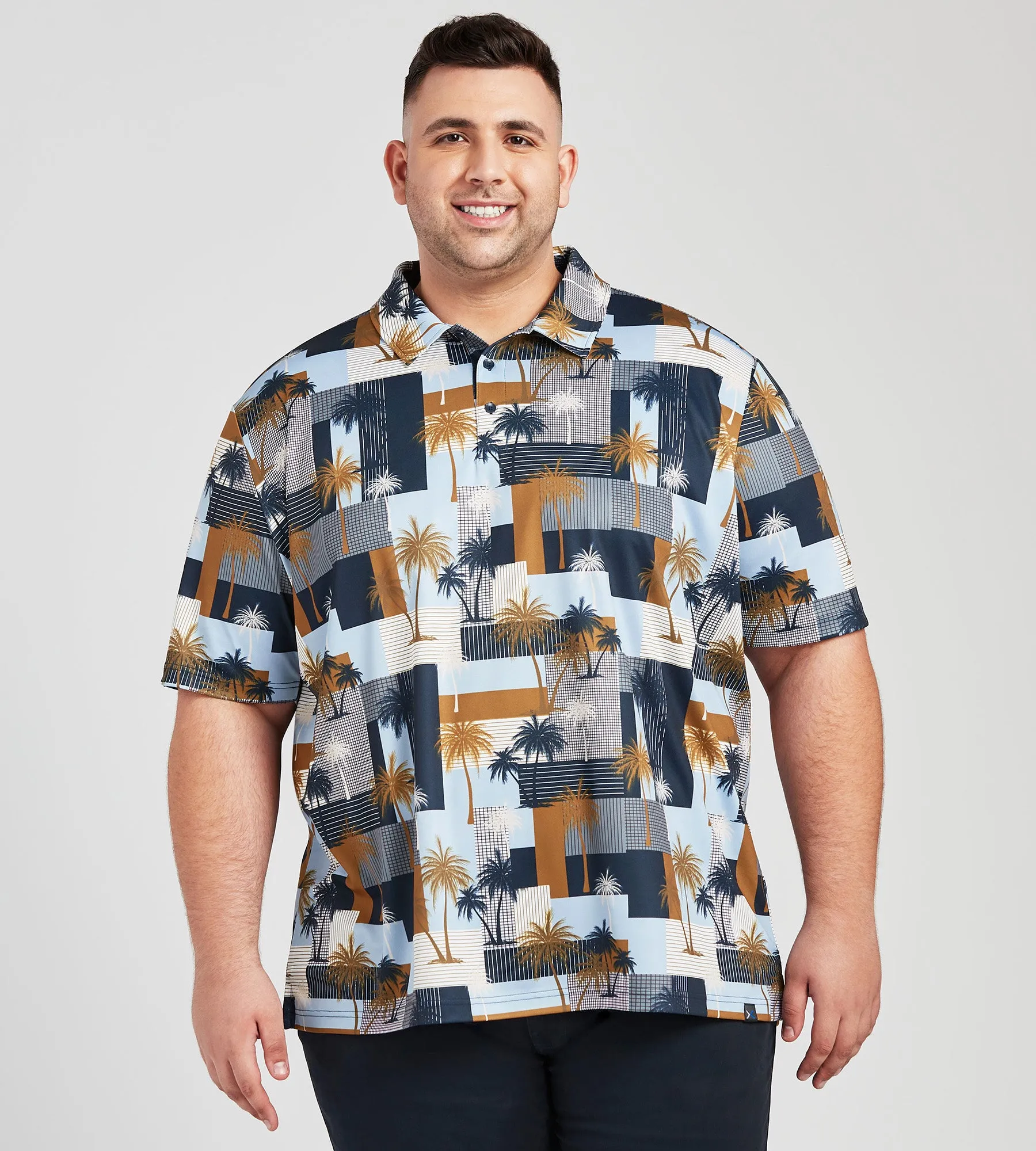 Abstract Palm Print Polo sold by Mr. Big and Tall