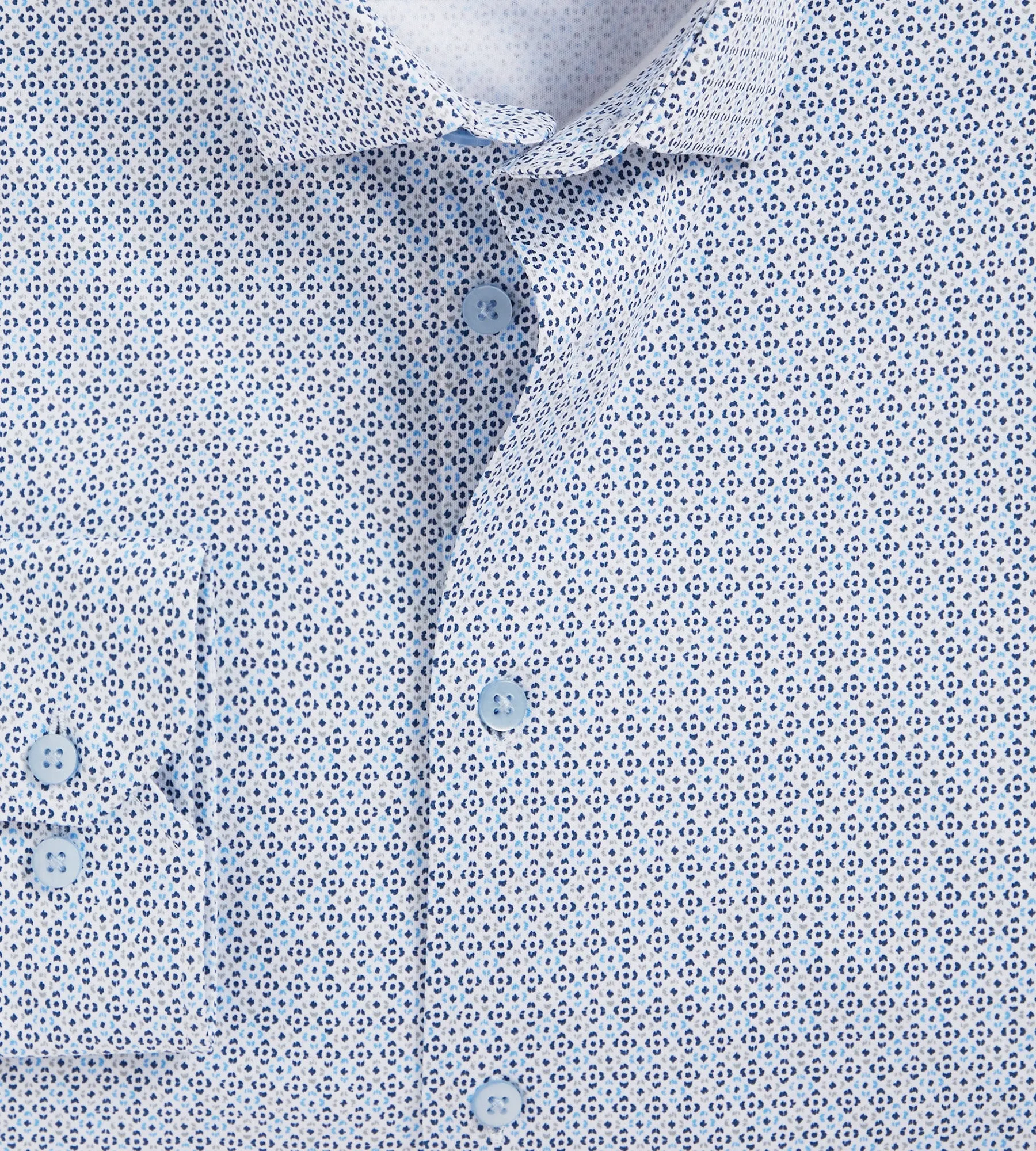 Modern Fit 360 Stretch Knit Non-Iron Geo Print Dress Shirt sold by Mr. Big and Tall product image thumbnail 2