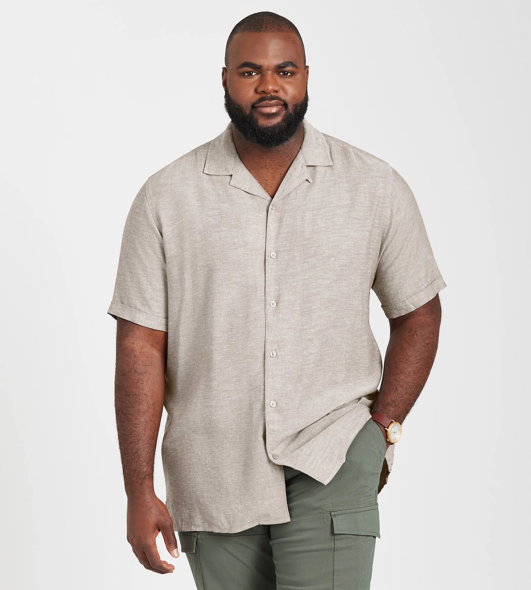 Solid Linen Shirt sold by Mr. Big and Tall product image thumbnail 4