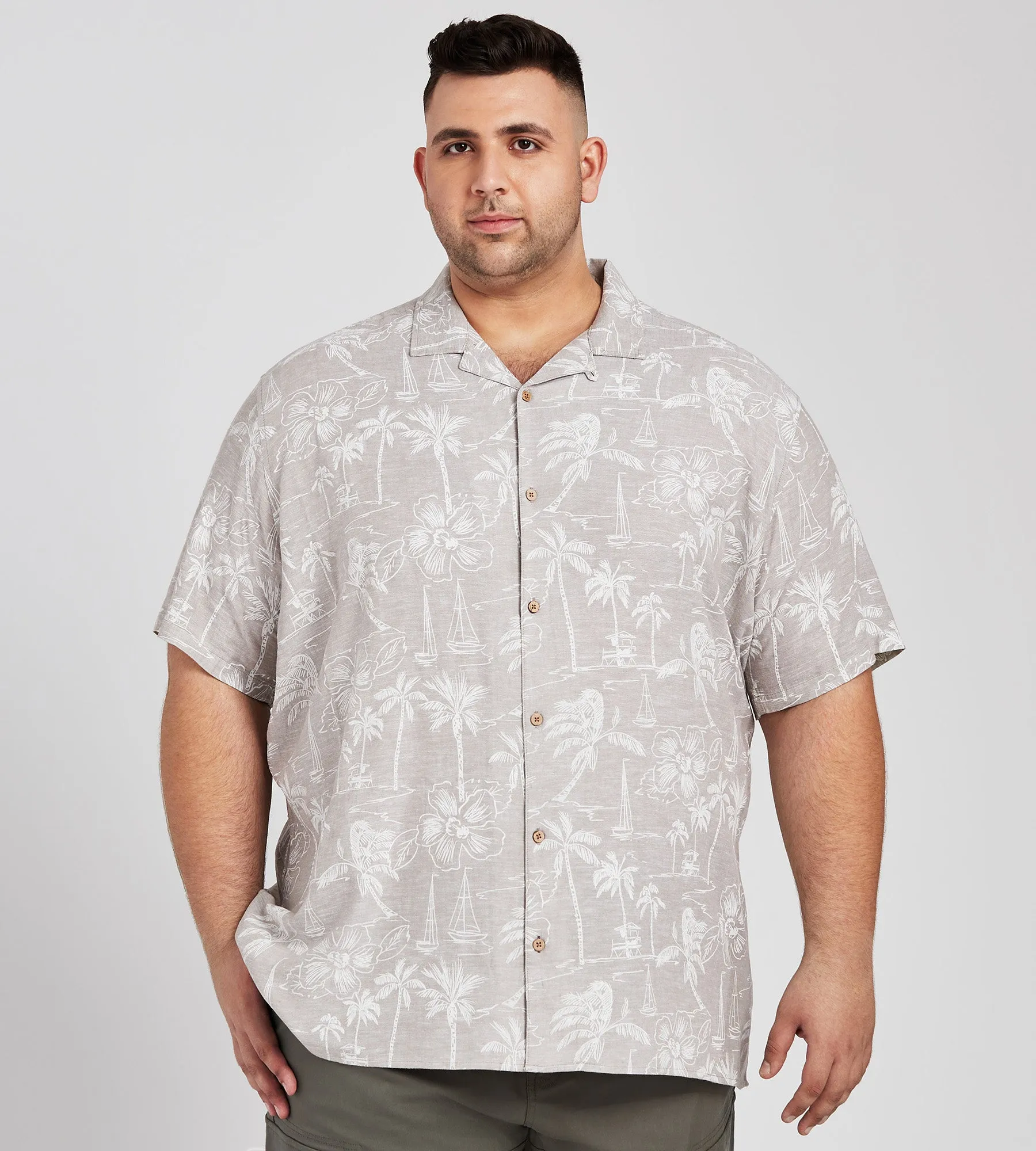 Printed Linen Shirt sold by Mr. Big and Tall