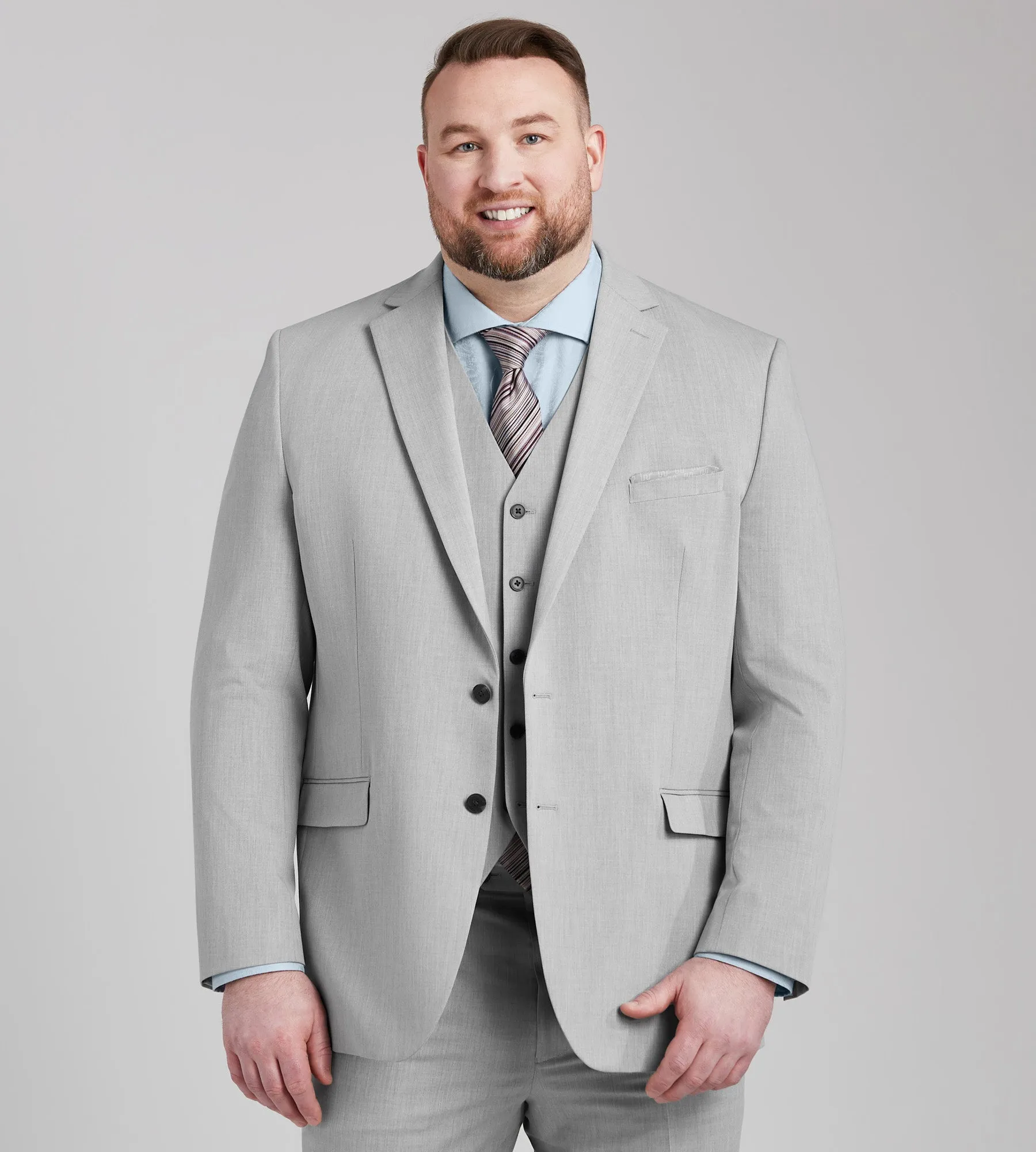 Modern Fit H-XTech Suit Separate Vest sold by Mr. Big and Tall product image thumbnail 4