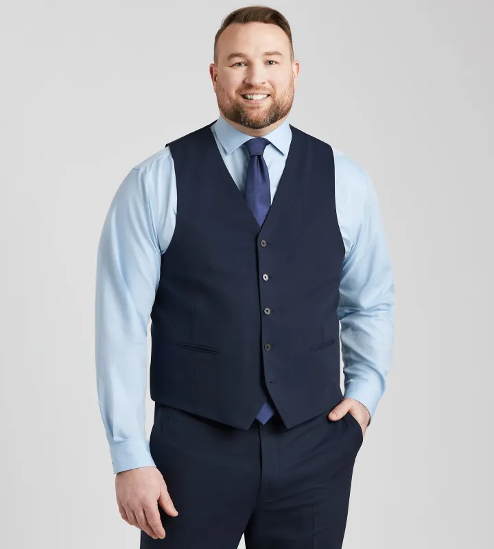 Modern Fit H-XTech Suit Separate Vest made by Mr. Big and Tall
