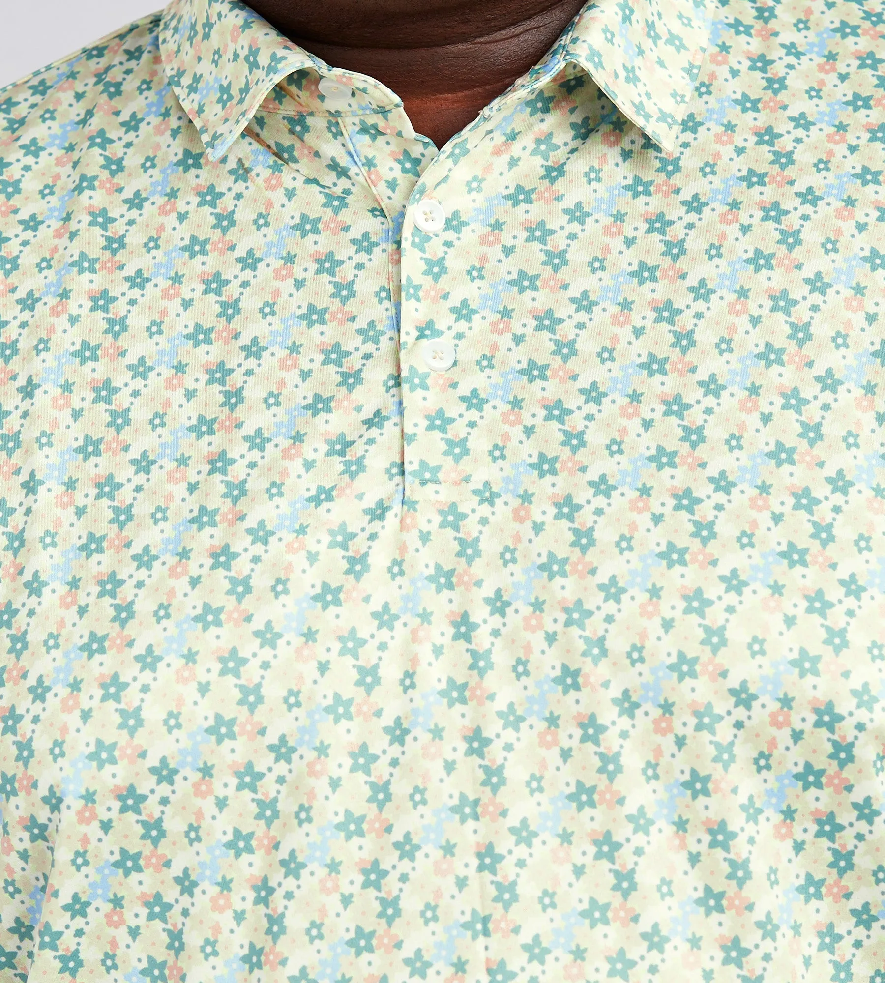 Micro Floral Print Polo sold by Mr. Big and Tall product image thumbnail 3