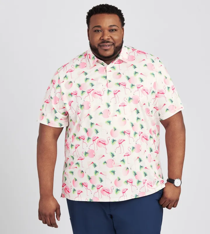 Flamingo Print Polo sold by Mr. Big and Tall