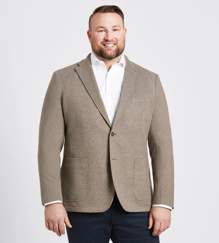 Modern Fit Herringbone Knit Sport Jacket sold by Mr. Big and Tall