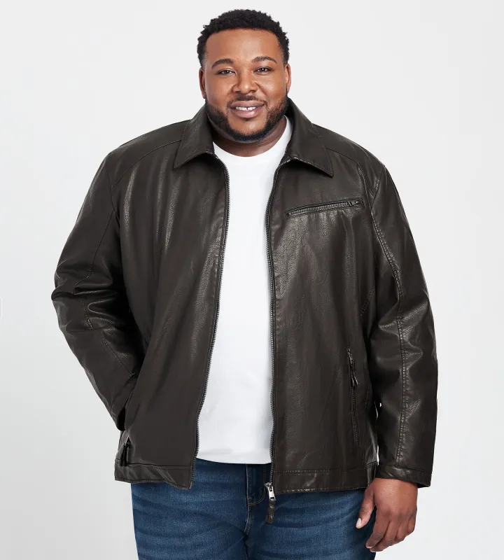 PU Moto Jacket sold by Mr. Big and Tall