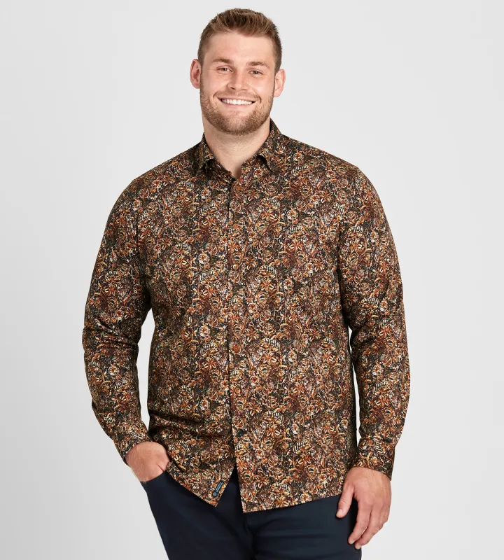 Botanical Leaf Print Shirt sold by Mr. Big and Tall