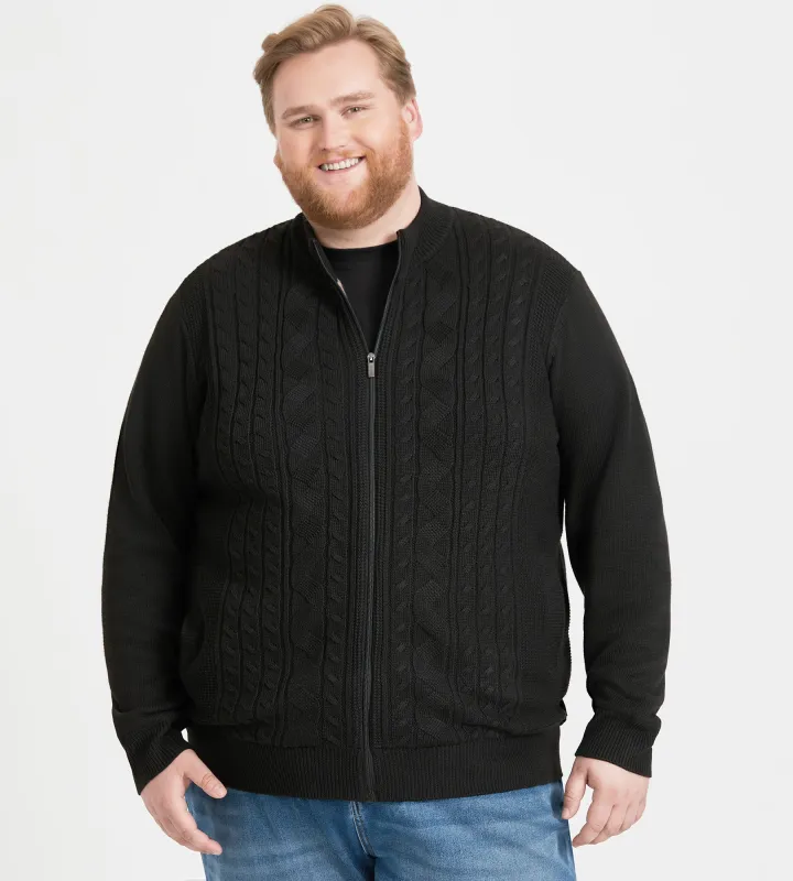 Fleece Lined Zip Cardigan sold by Mr. Big and Tall
