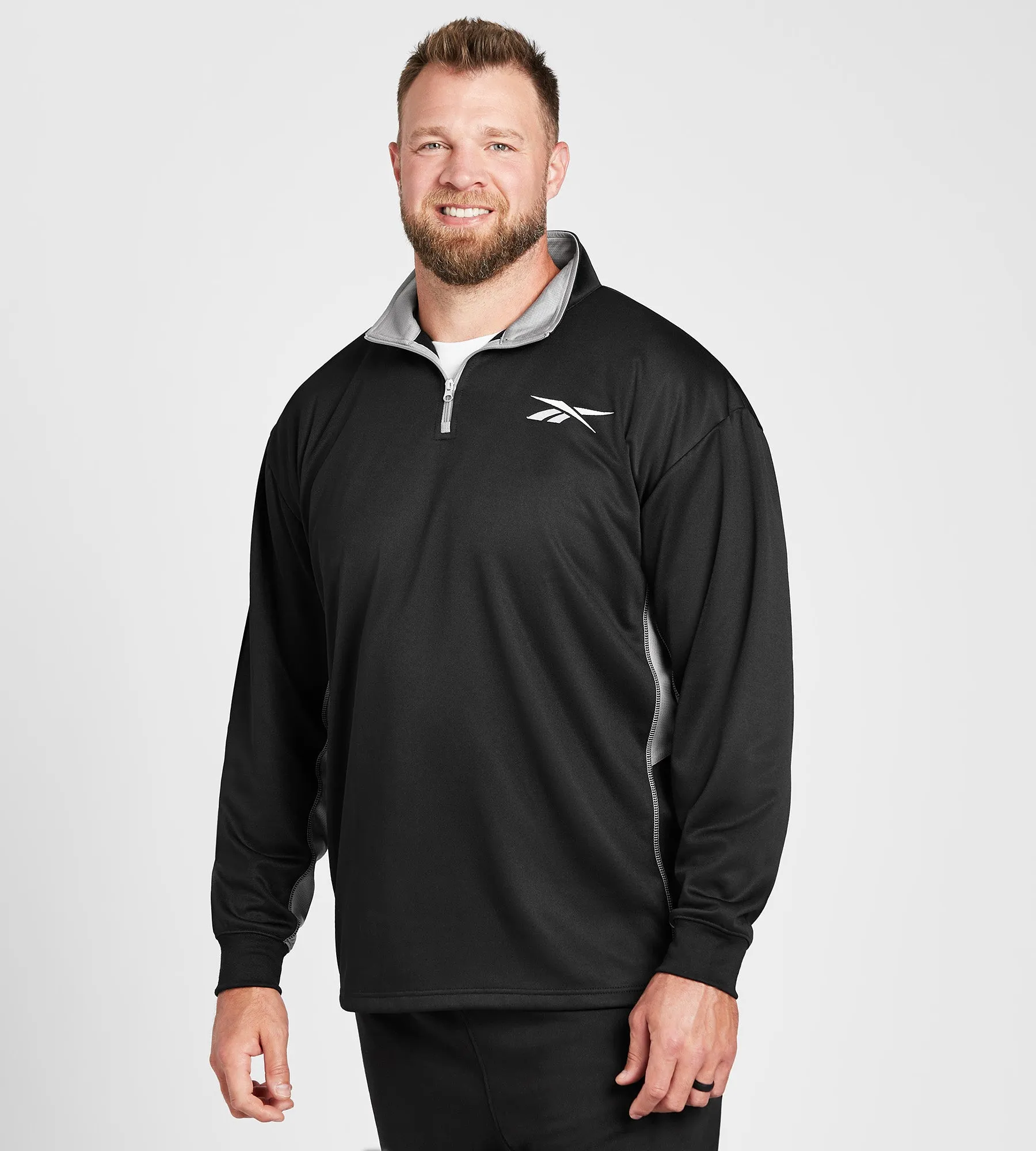1/4 Zip Long Sleeve Top With Side Panel sold by Mr. Big and Tall