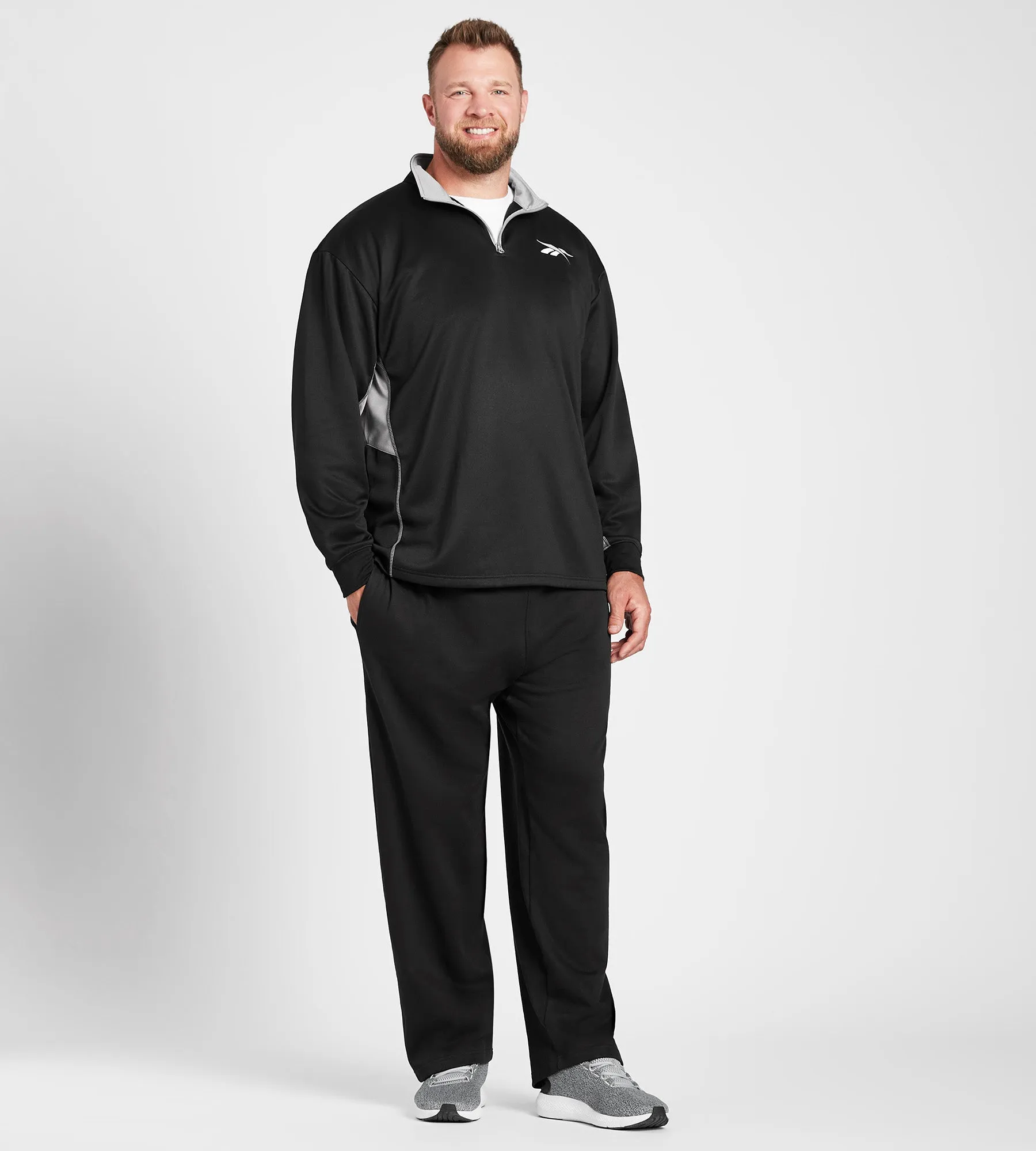 1/4 Zip Long Sleeve Top With Side Panel sold by Mr. Big and Tall product image thumbnail 4