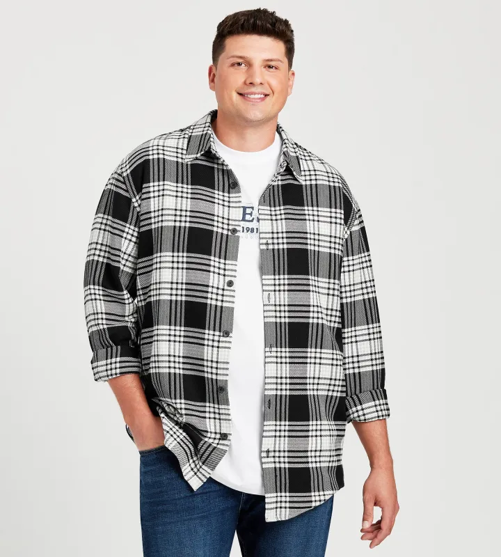 Long Sleeve Flannel Check Shirt sold by Mr. Big and Tall