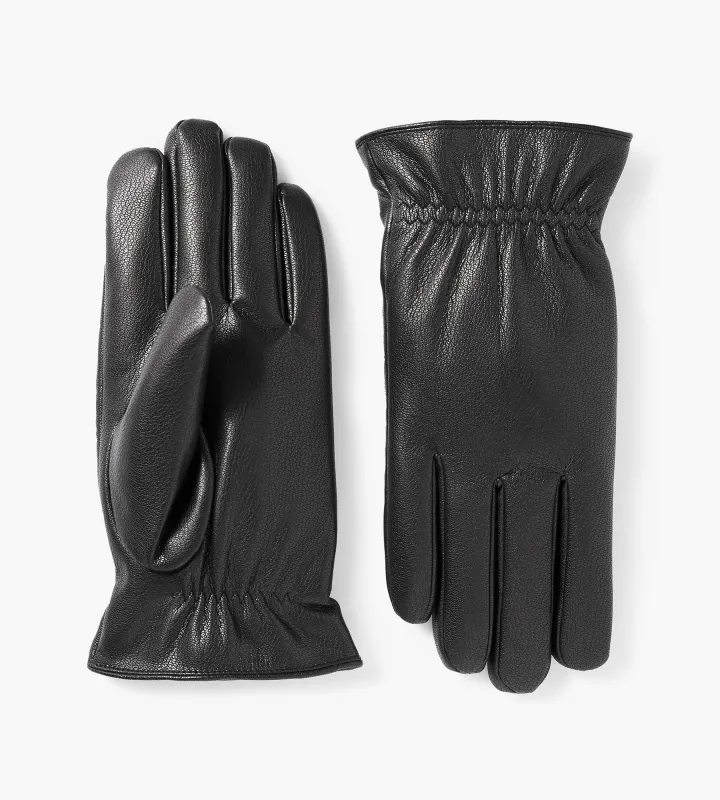 Cinched Wrist Vegan Leather Gloves sold by Mr. Big and Tall
